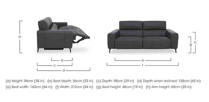 New York 3 Seater Leather Sofa in  on Furniture Village