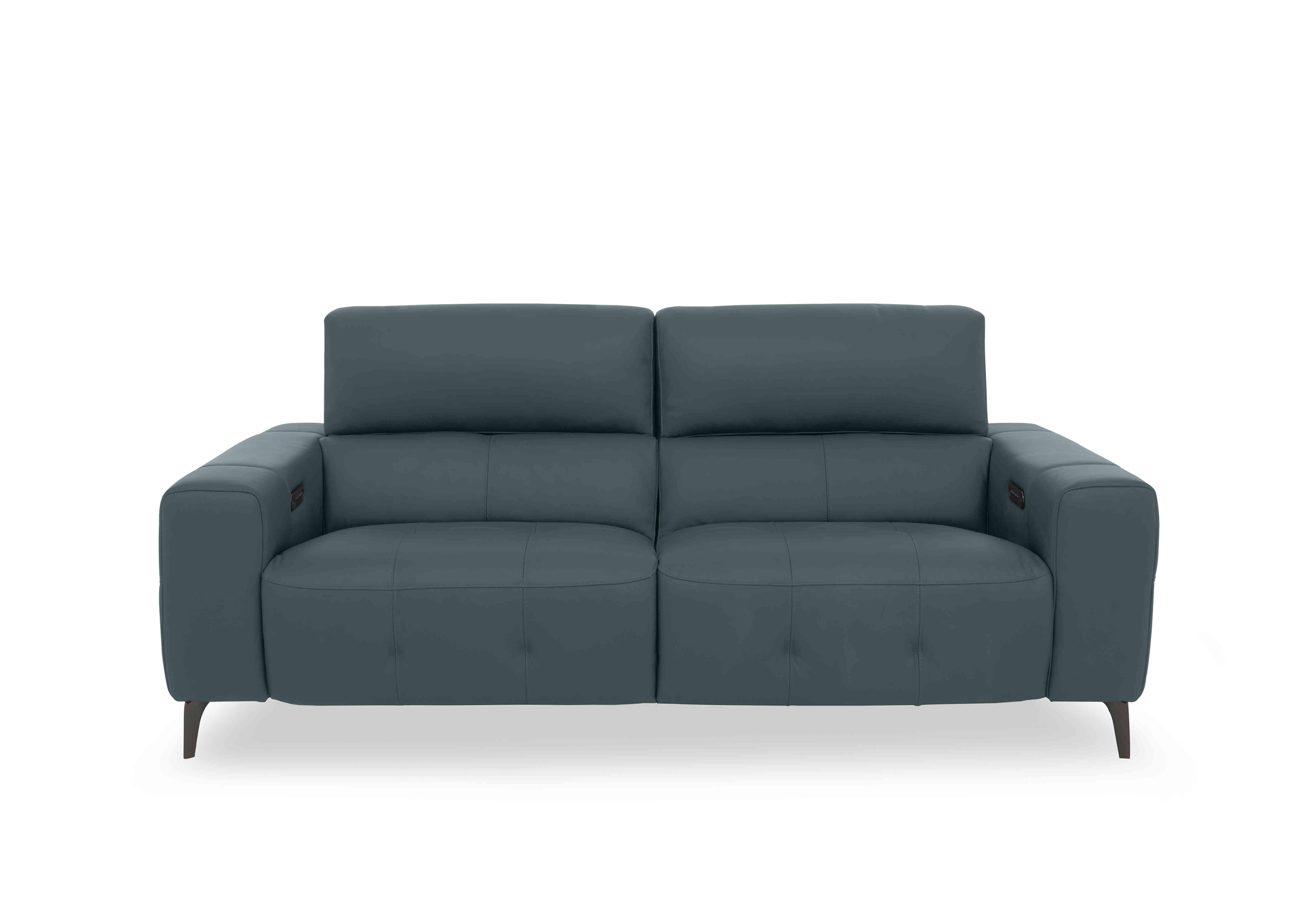 New York 3 Seater Leather Sofa in Bv-301e Lake Green on Furniture Village