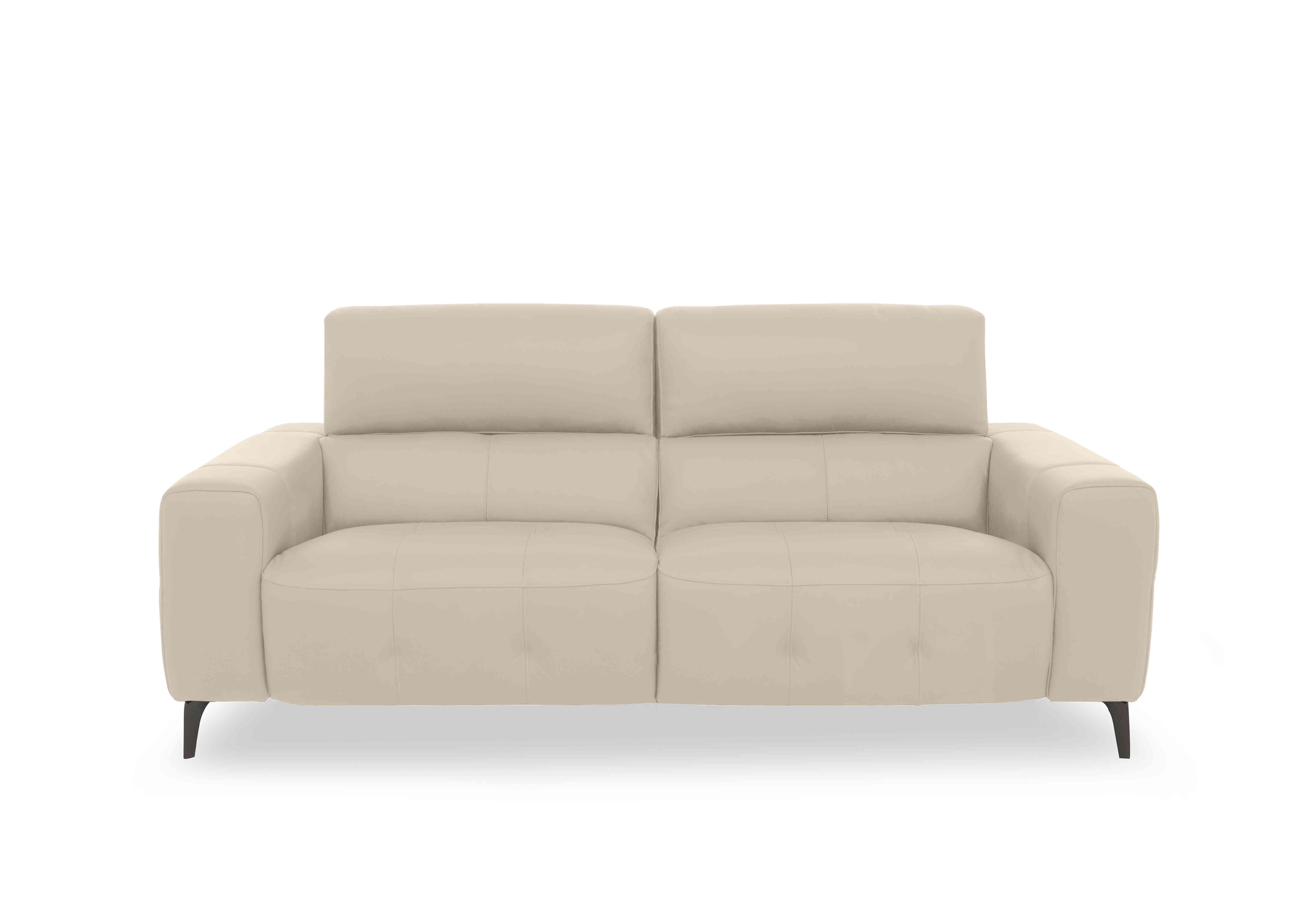 New York 3 Seater Leather Sofa in Bv-862c Bisque on Furniture Village