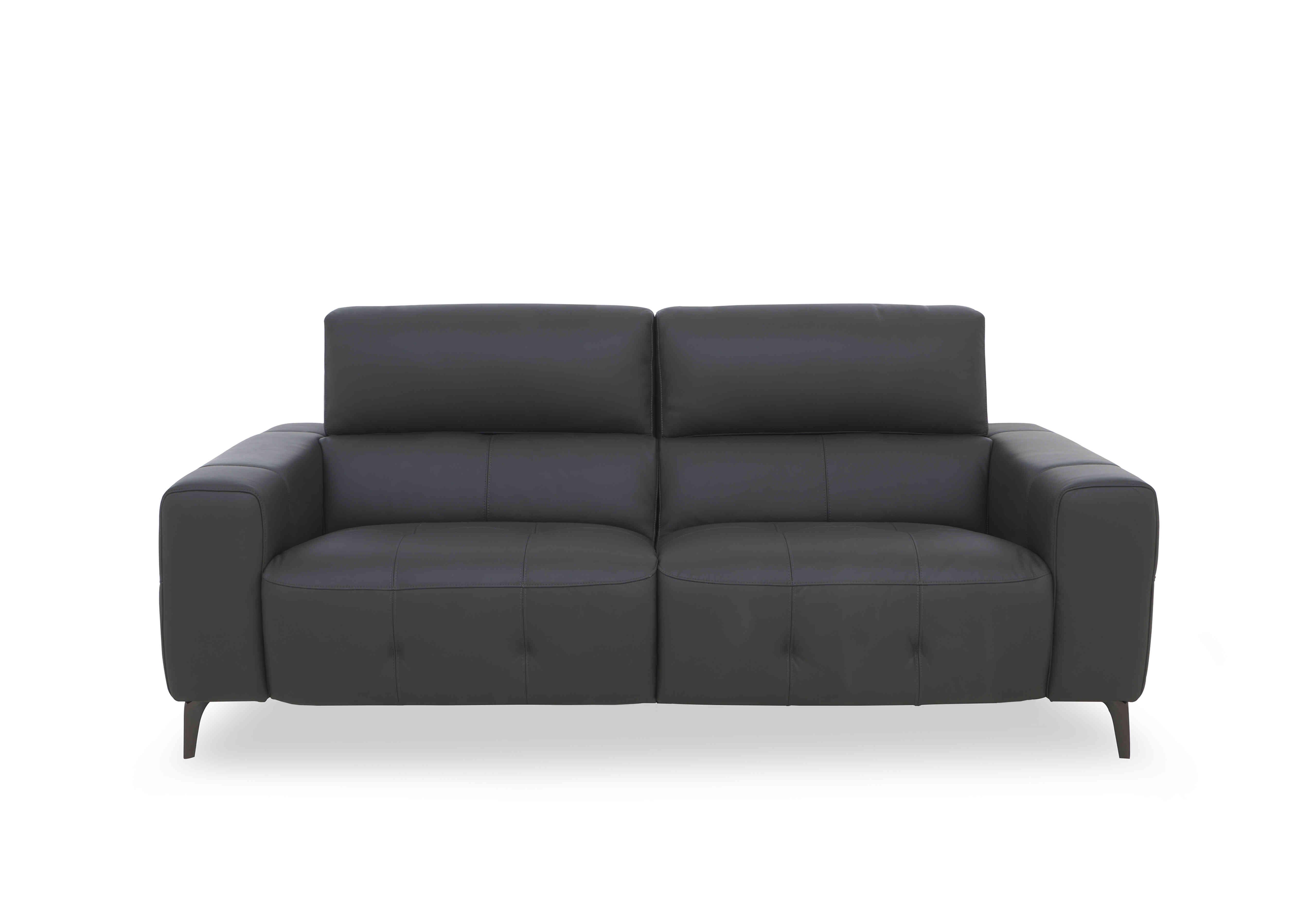 New York 3 Seater Leather Sofa in Nw-517e Shale Grey on Furniture Village