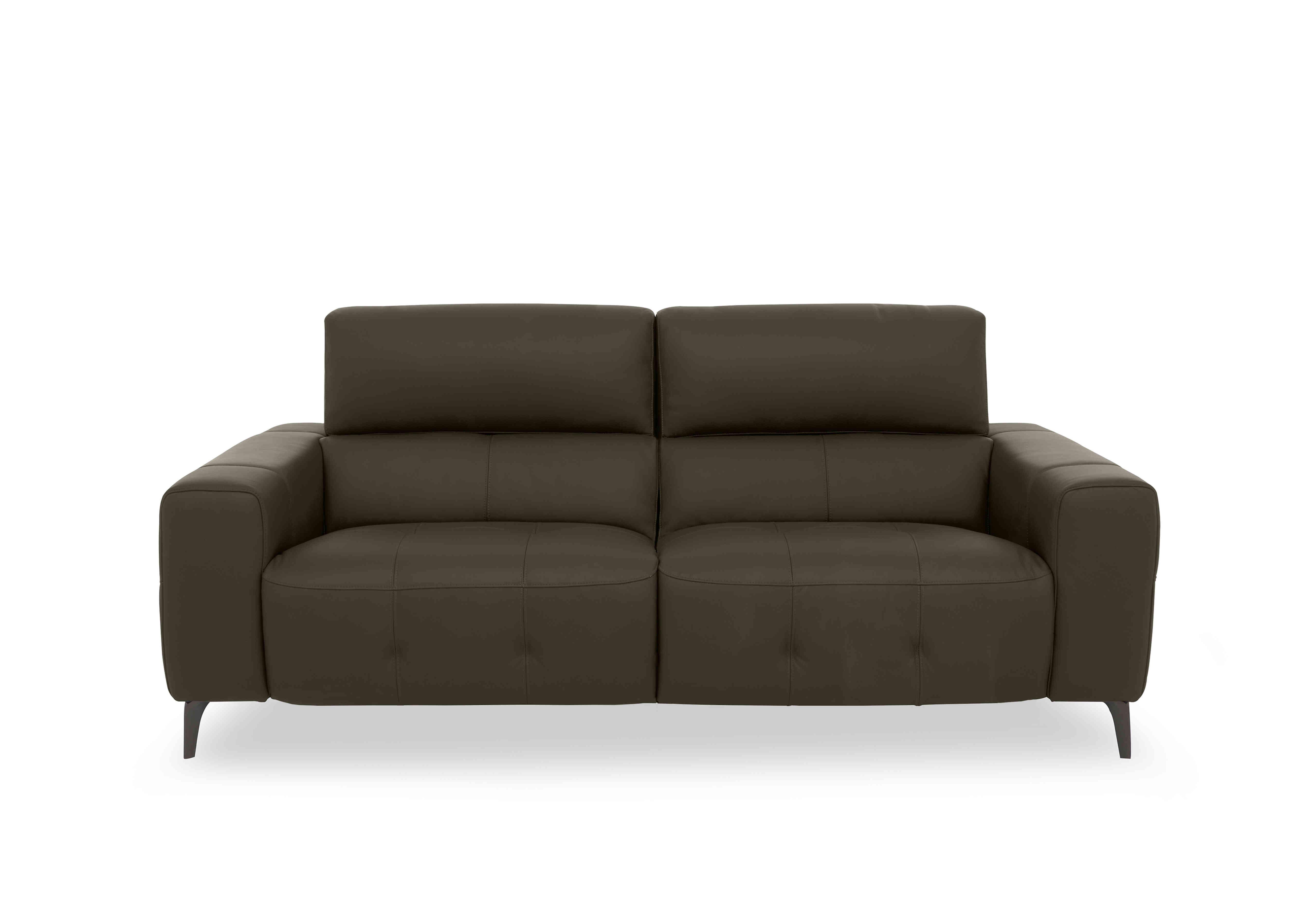 New York 3 Seater Leather Sofa in Nw-548e Olive on Furniture Village
