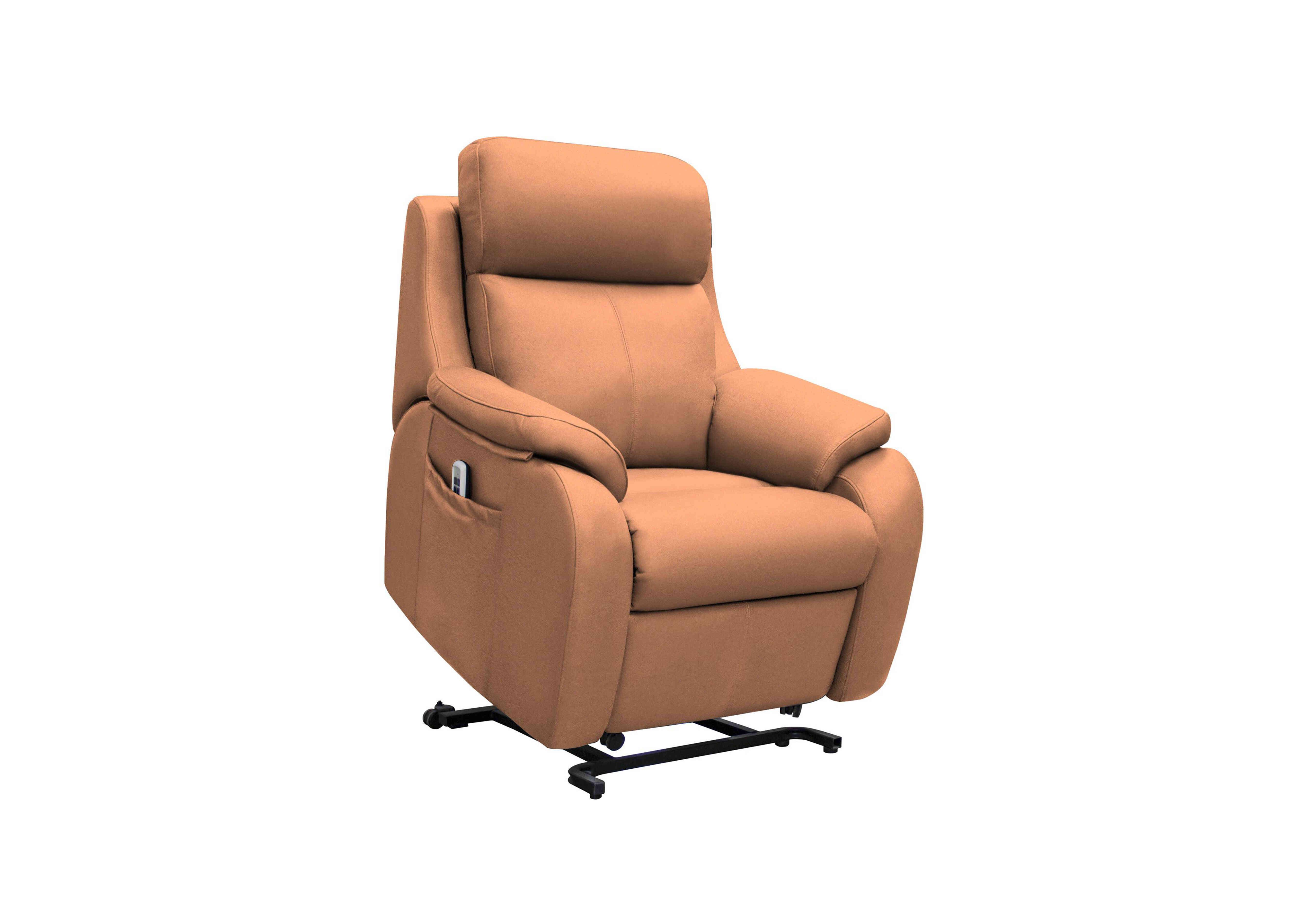 Kingsbury Large Leather Lift and Rise Chair in N001 Texas Tan on Furniture Village