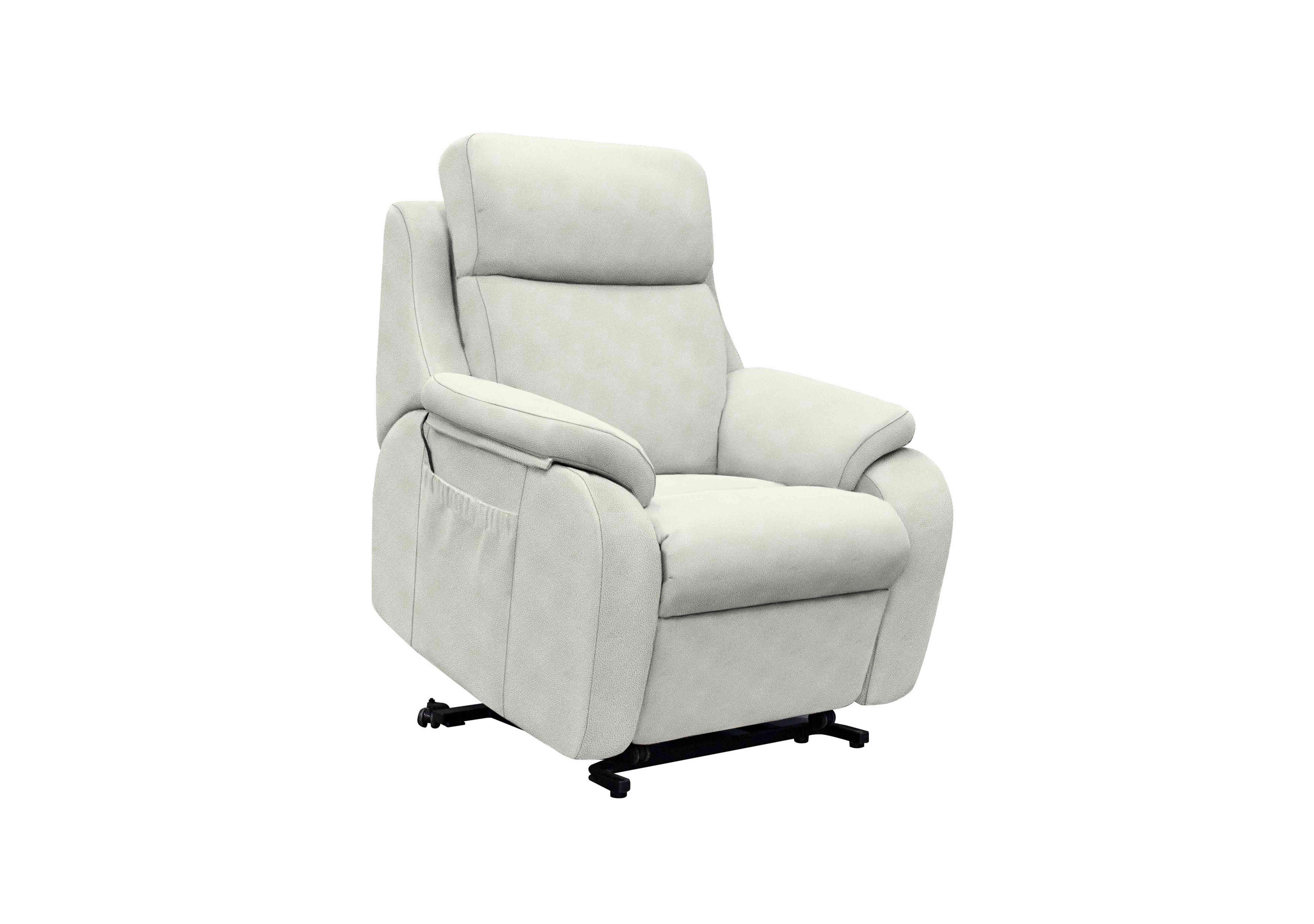 Kingsbury Large Fabric Lift and Rise Chair in A123 Stingray Platinum on Furniture Village