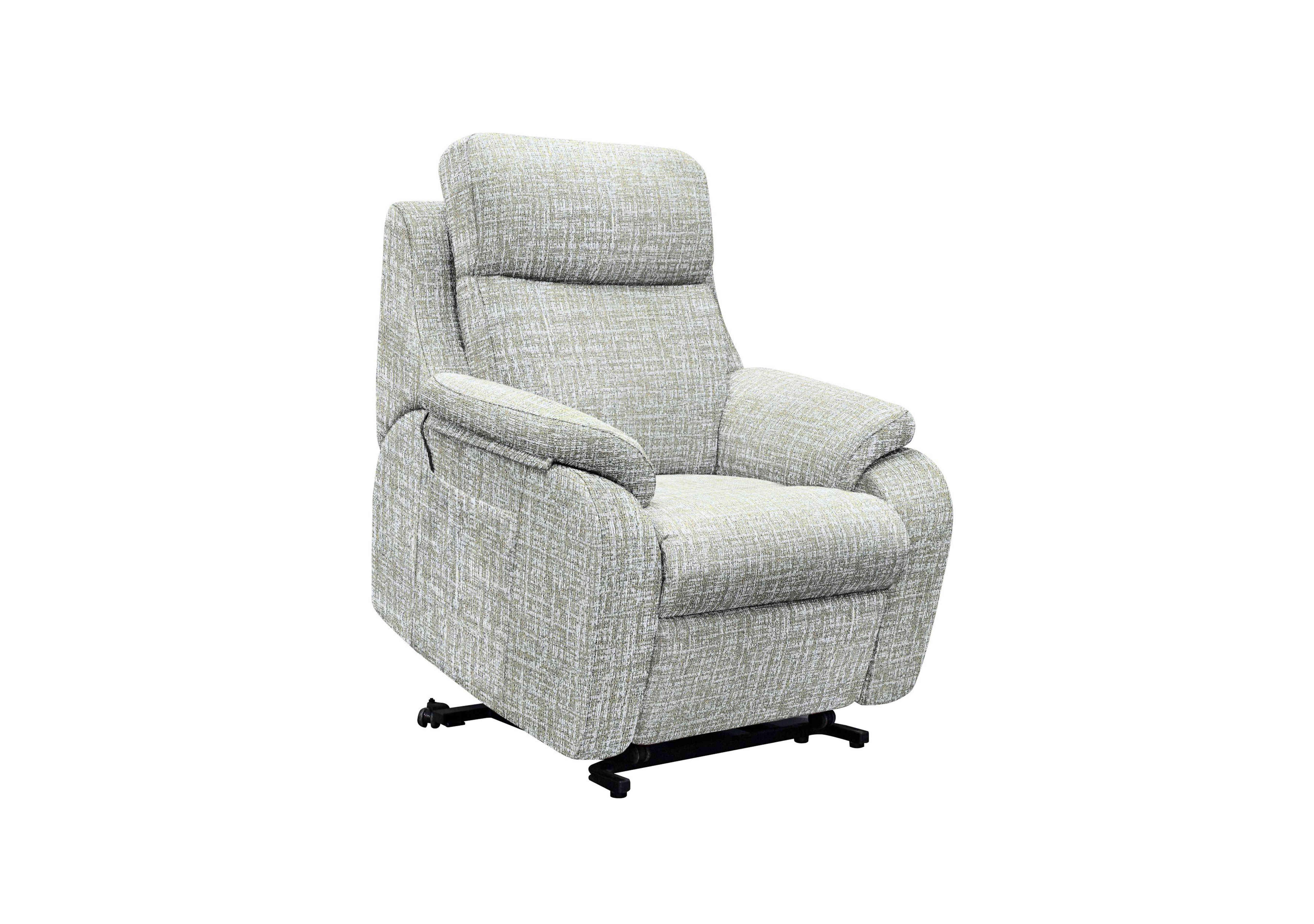 Kingsbury Large Fabric Lift and Rise Chair in B102 Shore Oatmeal on Furniture Village