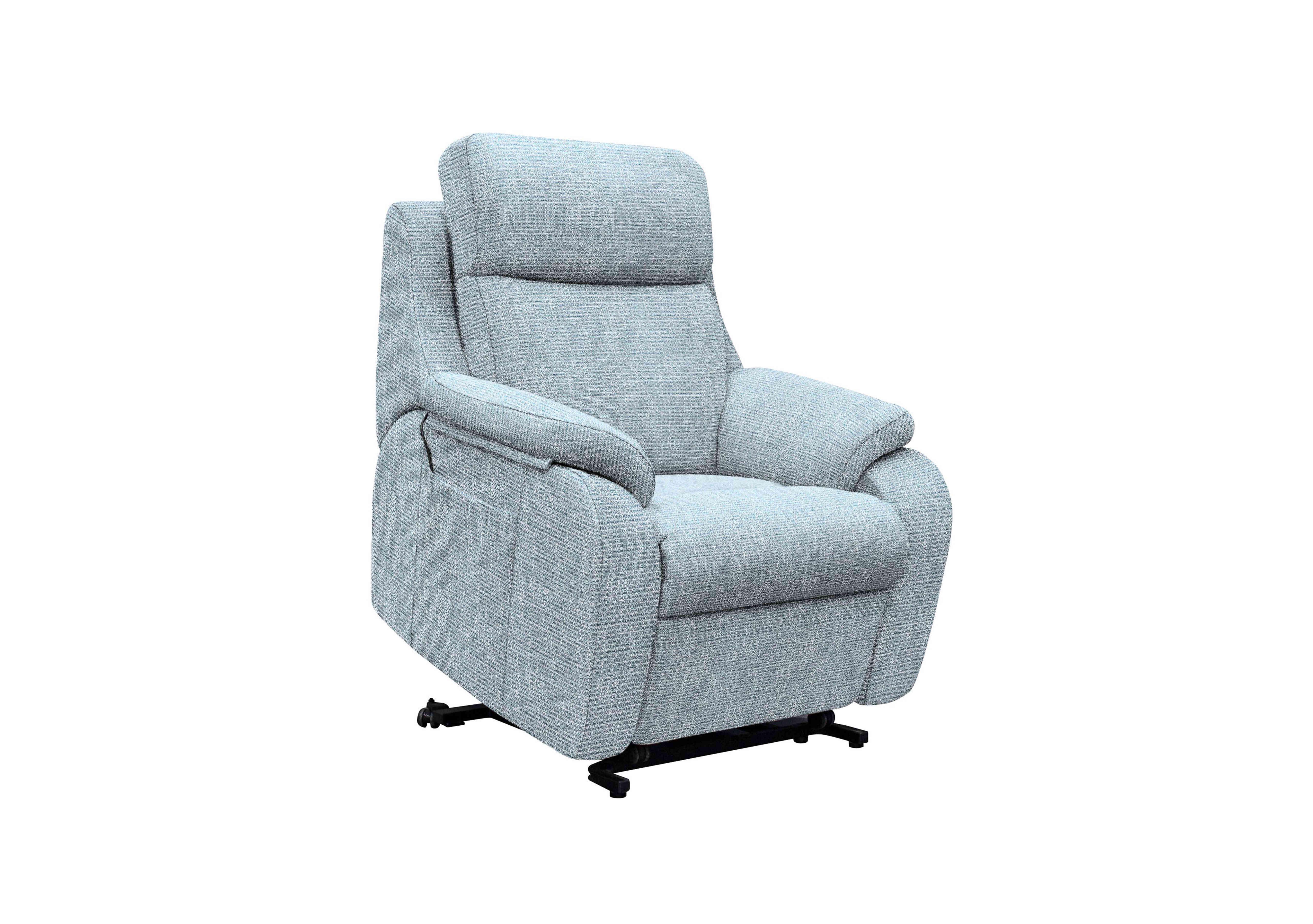 Kingsbury Large Fabric Lift and Rise Chair in B133 Libby Sky on Furniture Village