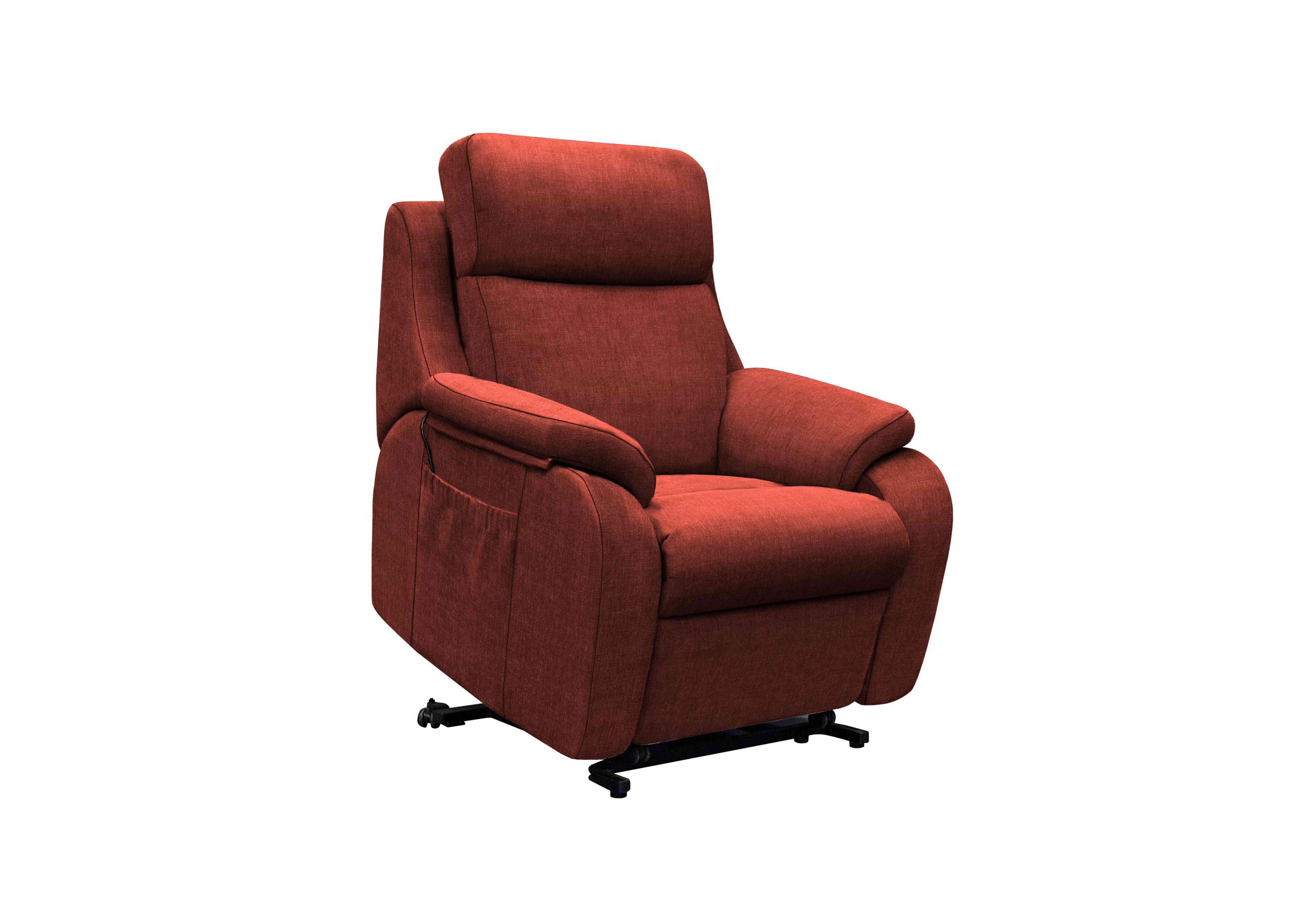 Kingsbury Large Fabric Lift and Rise Chair in B148 Manhattan Burgundy on Furniture Village