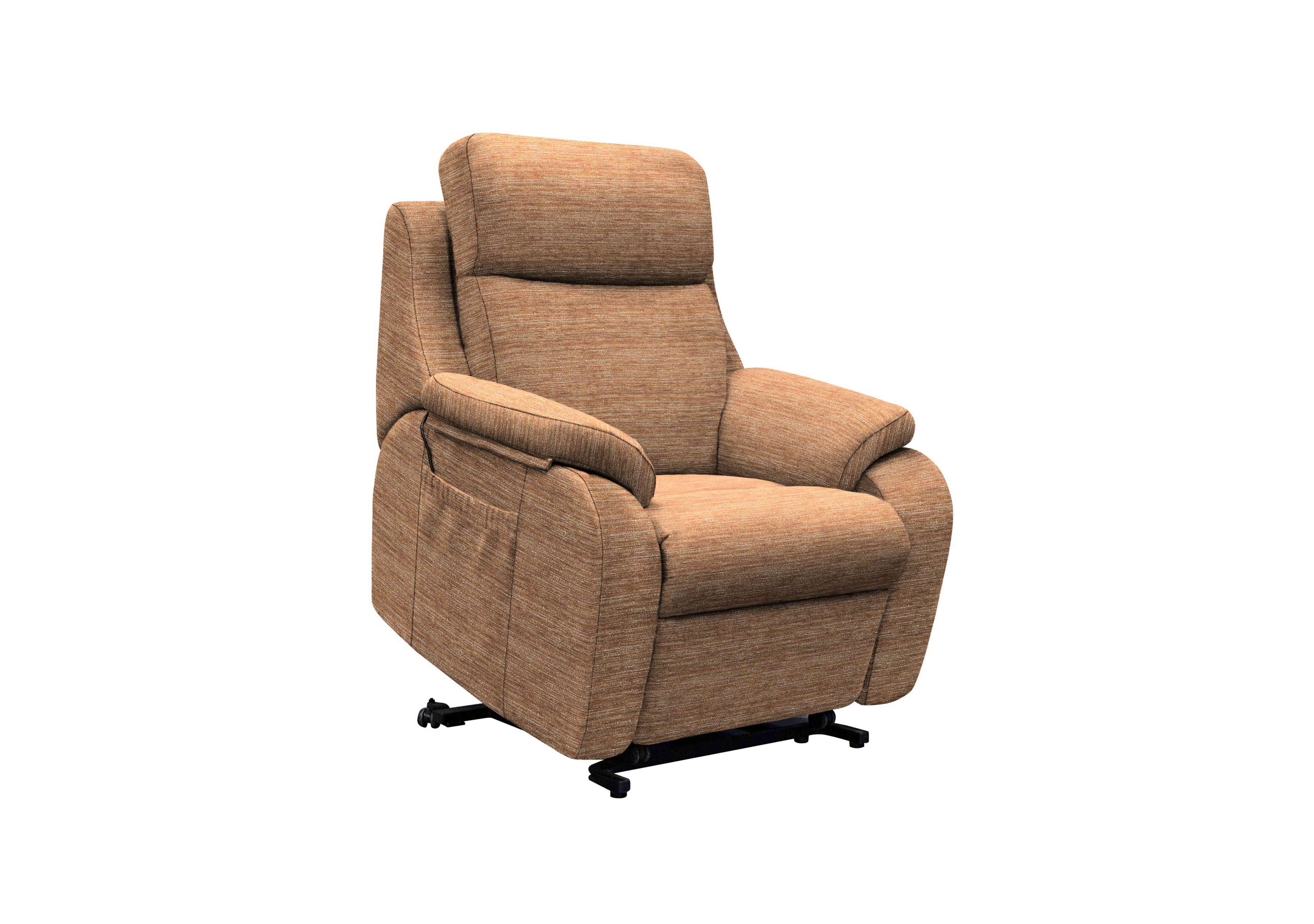 Kingsbury Large Fabric Lift and Rise Chair in B908 Victoria Ginger on Furniture Village