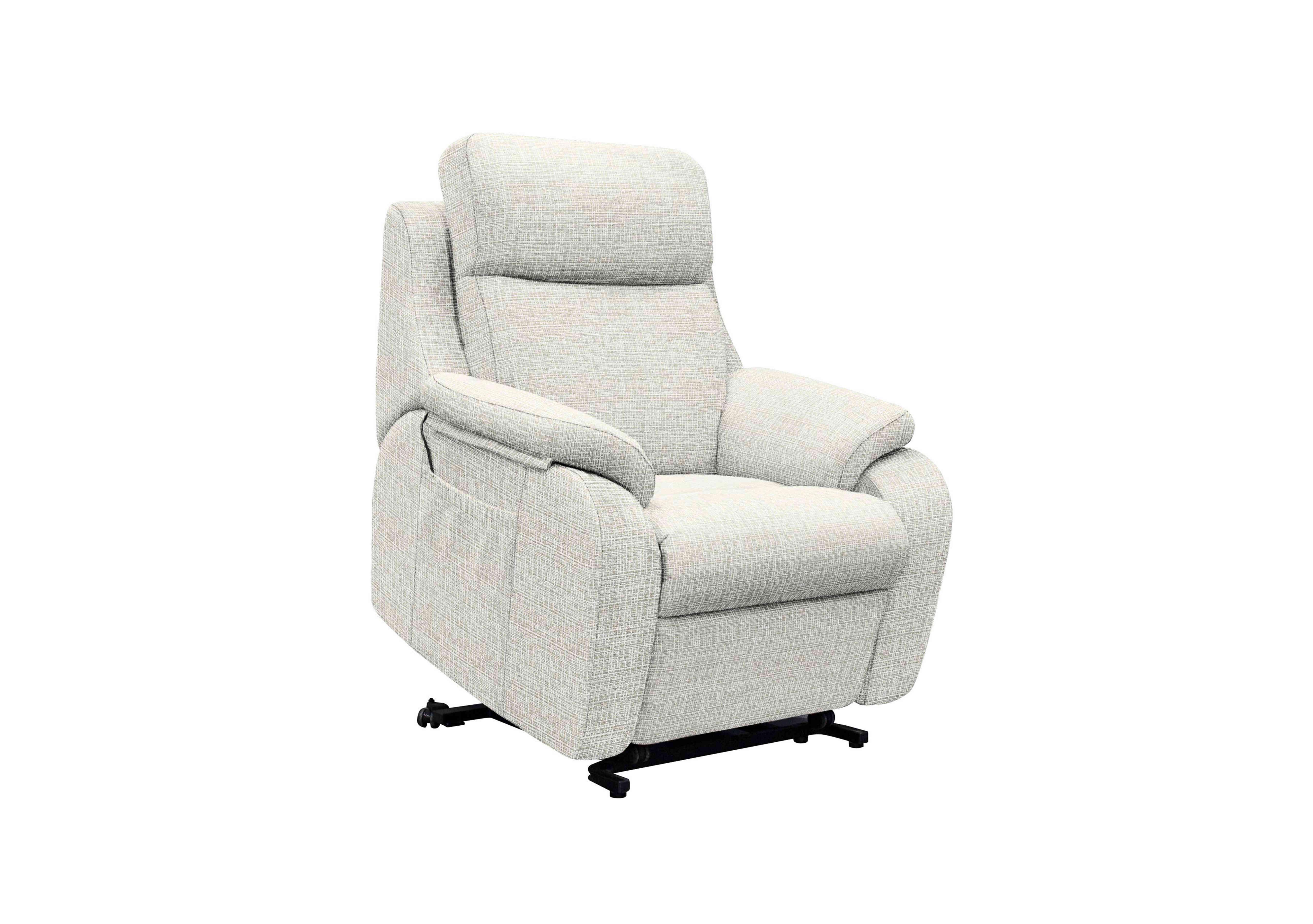 Kingsbury Large Fabric Lift and Rise Chair in B920 Waffle Taupe on Furniture Village