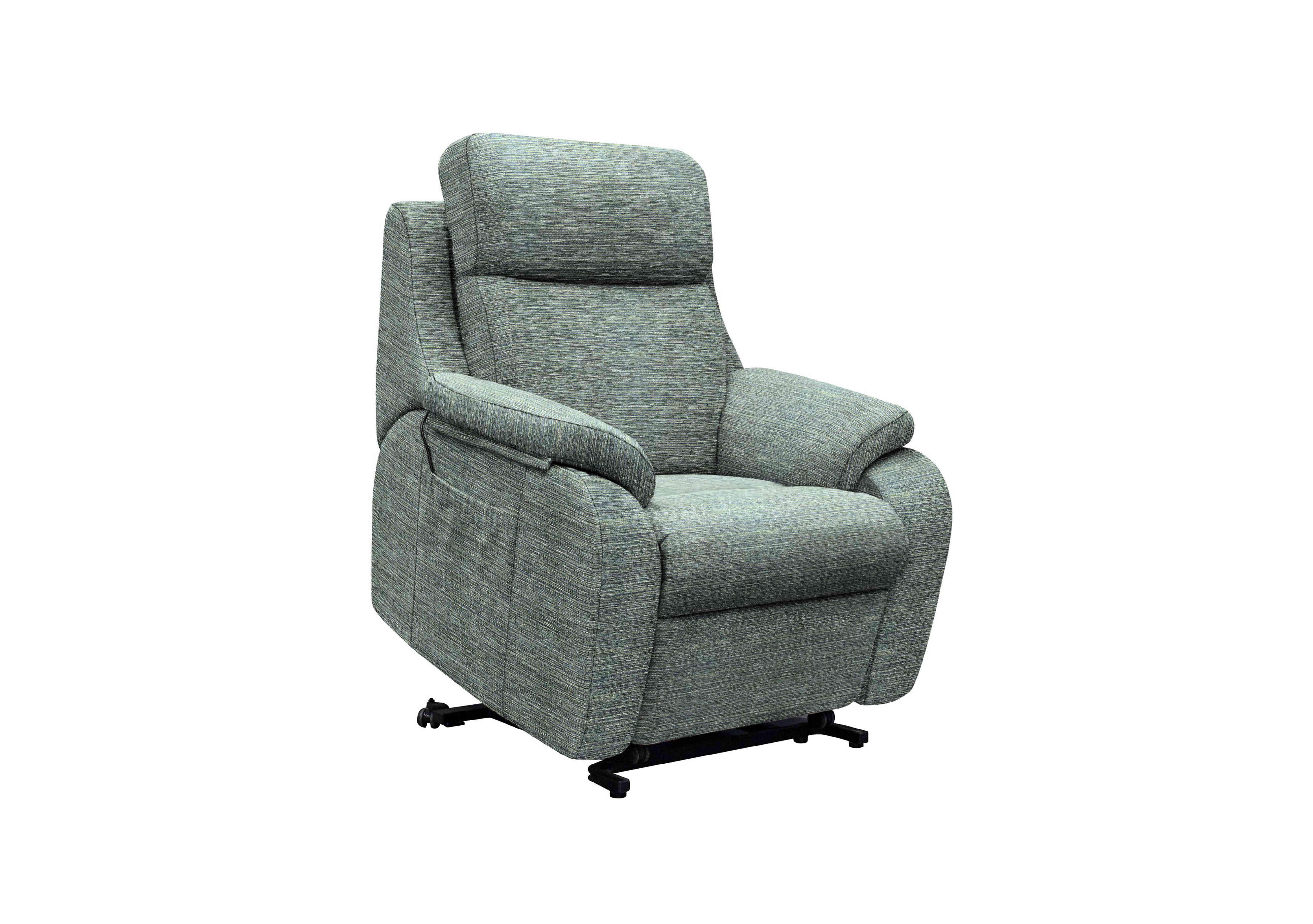 Kingsbury Large Fabric Lift and Rise Chair in B925 Waffle Marine on Furniture Village
