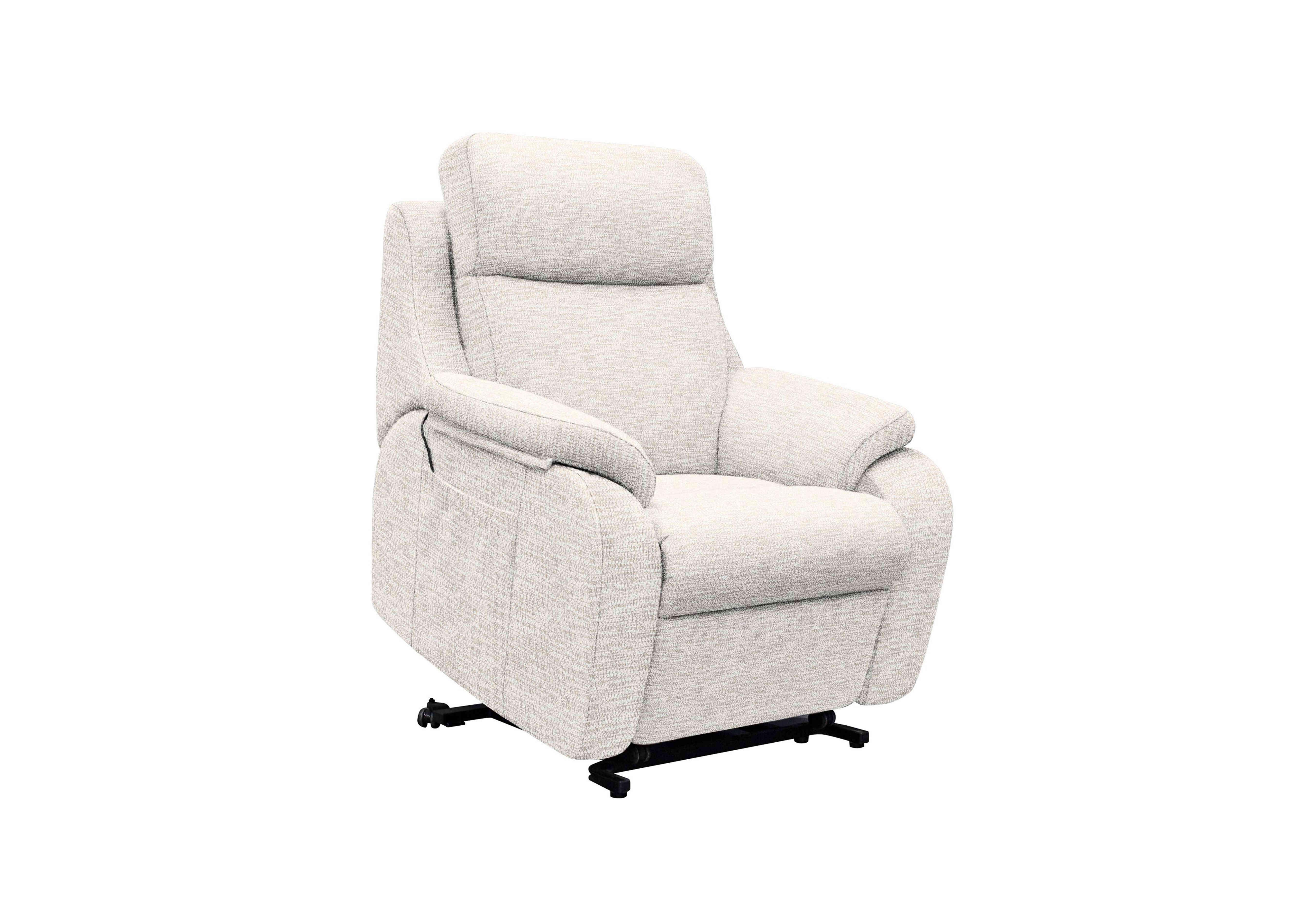 Kingsbury Large Fabric Lift and Rise Chair in C931 Rush Cream on Furniture Village