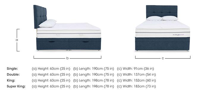 Memory Sense 2300 Side Ottoman Divan Set in  on Furniture Village