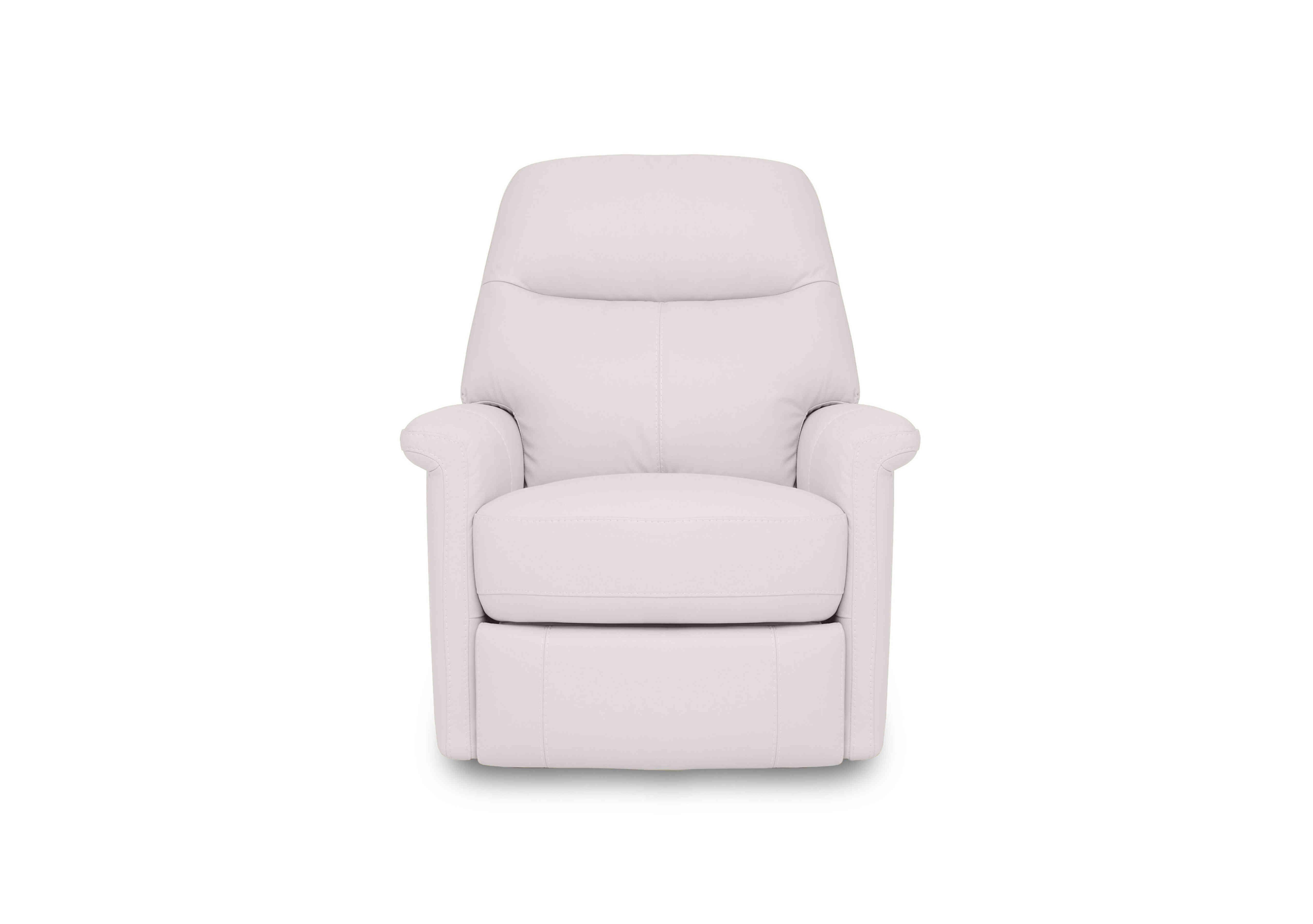 Compact Collection Lille Leather Rocker Swivel Chair with Power Recliner in Bv-744d Star White on Furniture Village