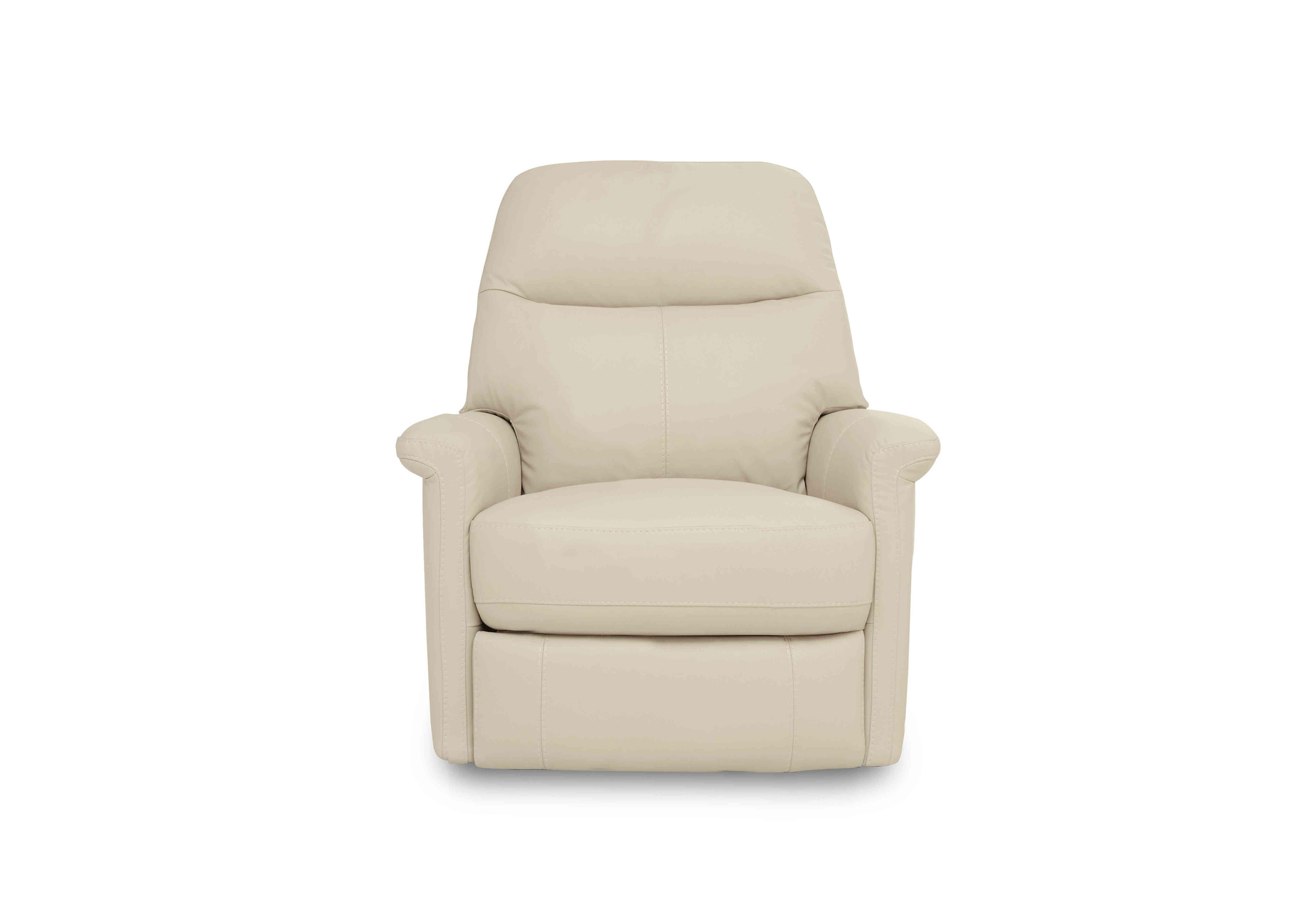 Compact Collection Lille Leather Rocker Swivel Chair with Power Recliner in Bv-862c Bisque on Furniture Village