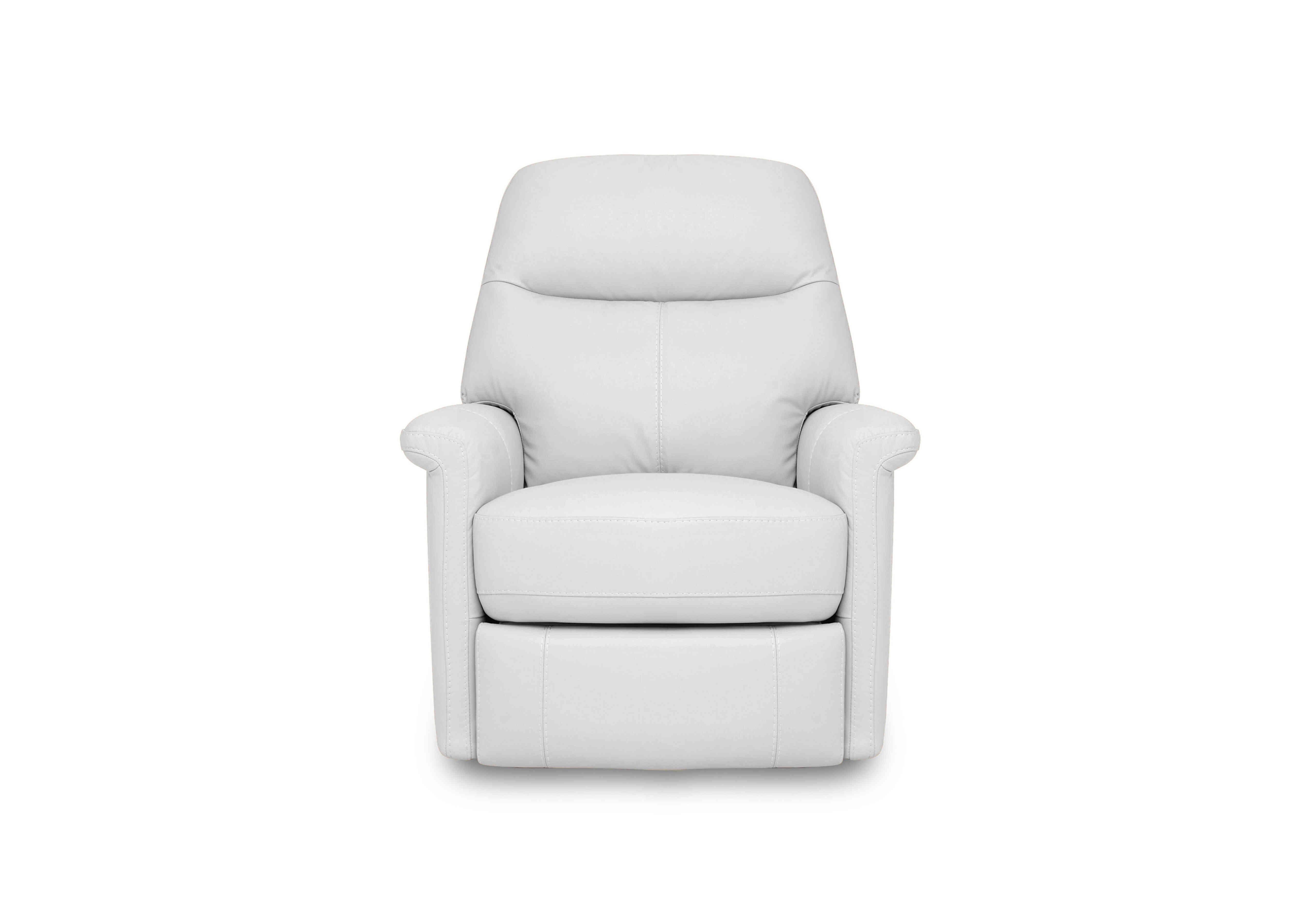 Compact Collection Lille Leather Rocker Swivel Chair with Power Recliner in Hw-744d Star White on Furniture Village