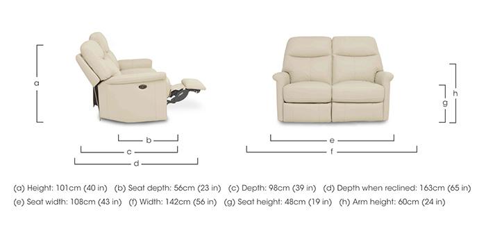 Compact Collection Lille 2 Seater Leather Sofa in  on Furniture Village