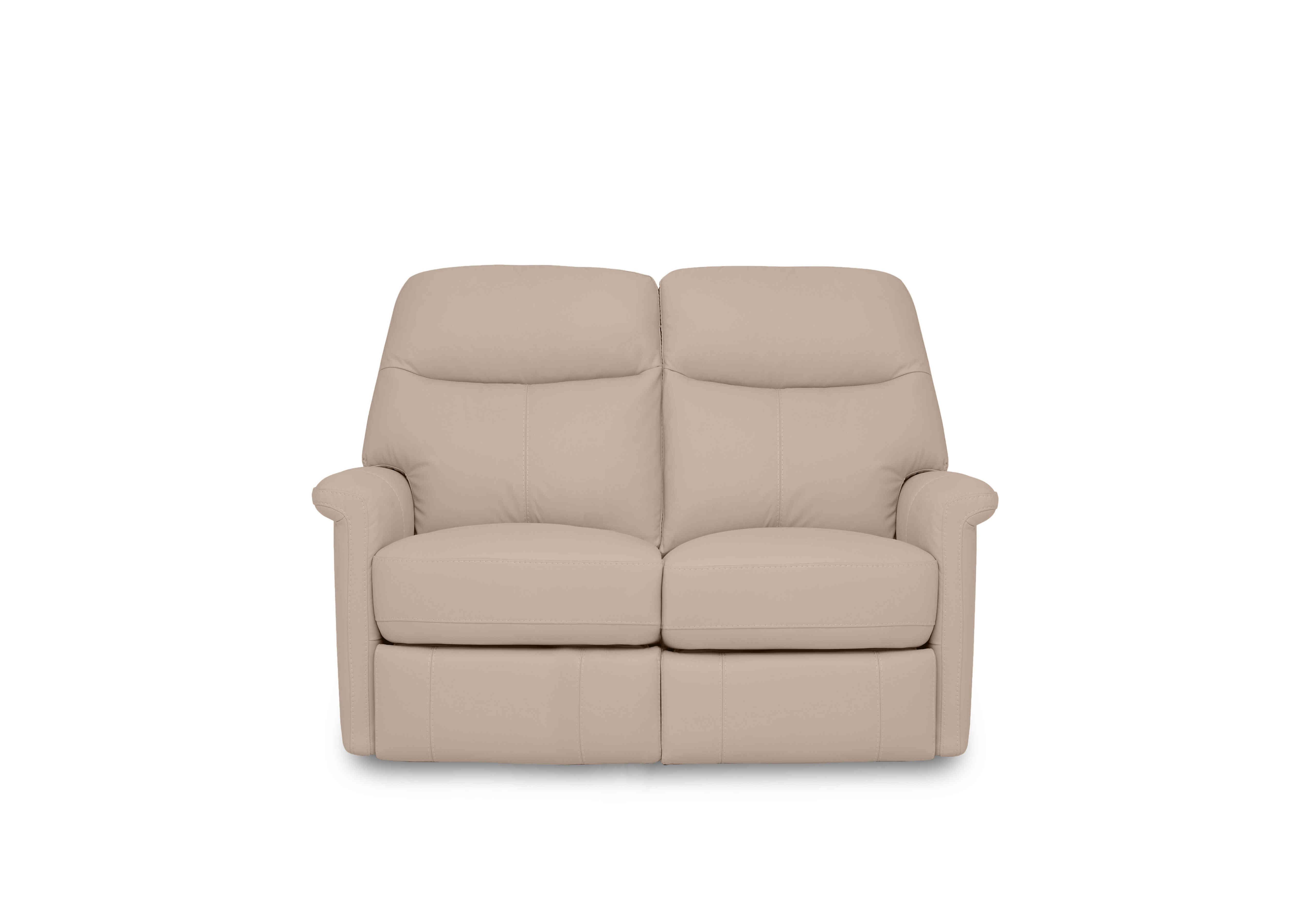 Compact Collection Lille 2 Seater Leather Sofa in Bv-039c Pebble on Furniture Village