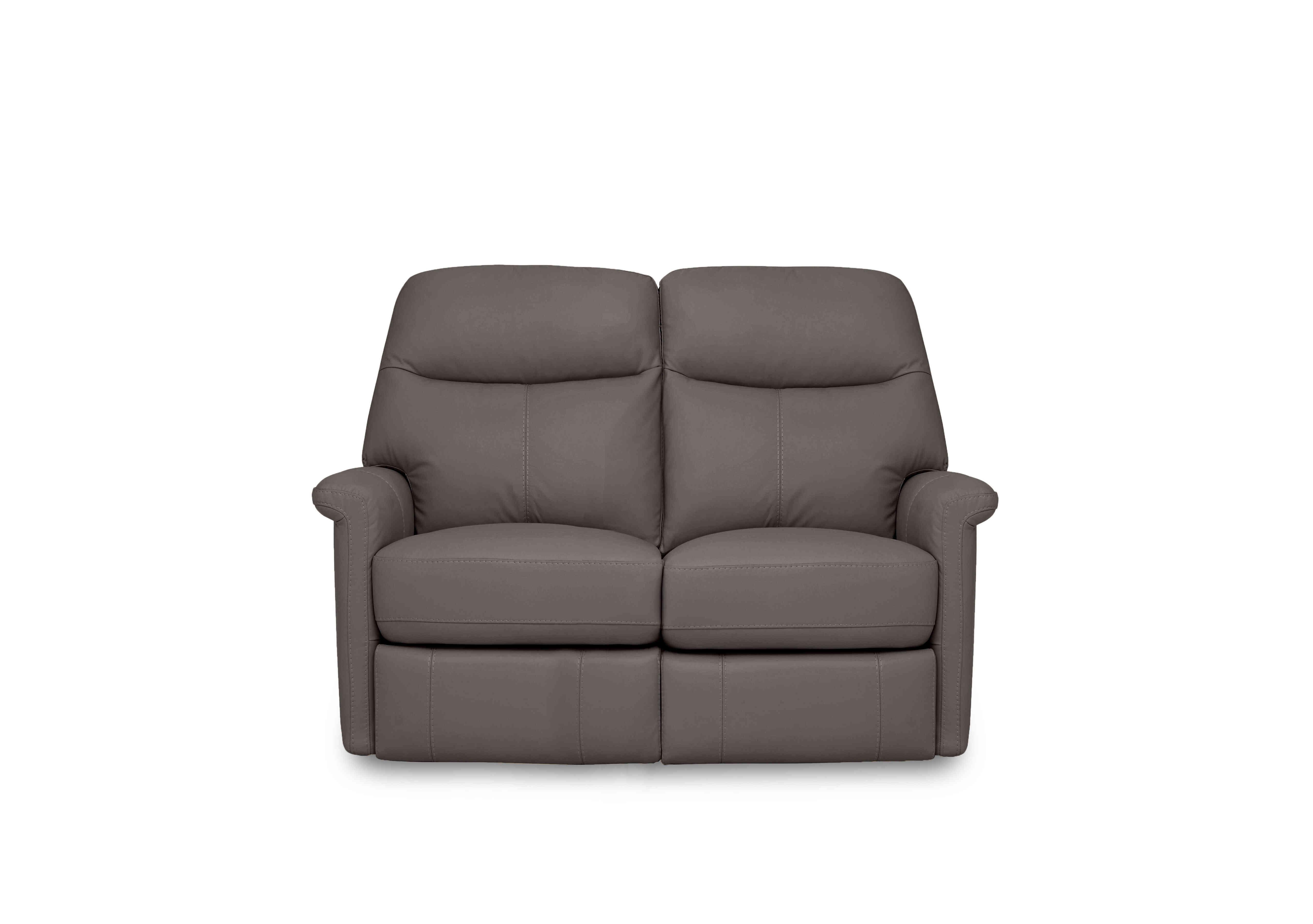 Compact Collection Lille 2 Seater Leather Sofa in Bv-042e Elephant on Furniture Village