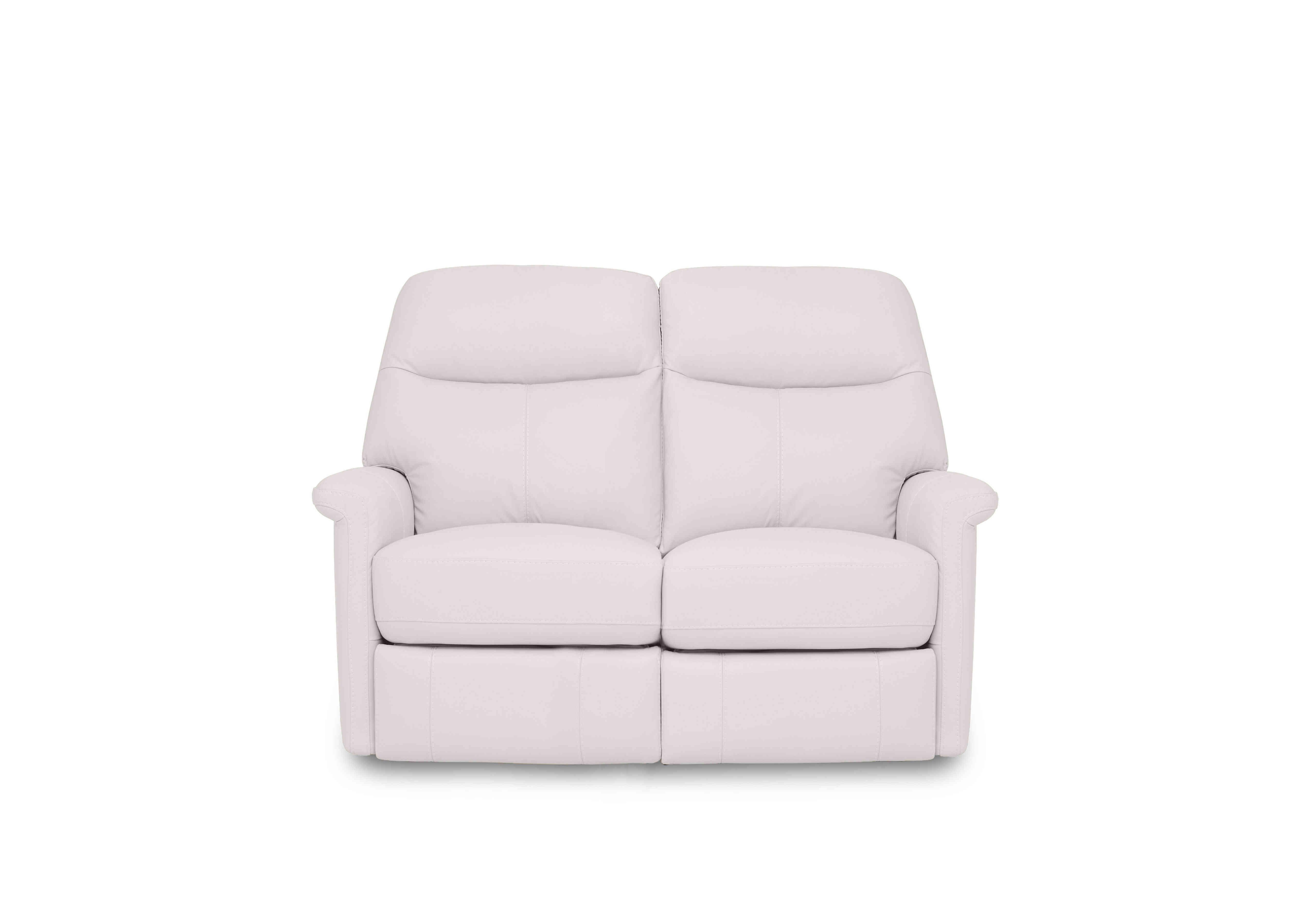 Compact Collection Lille 2 Seater Leather Sofa in Bv-744d Star White on Furniture Village