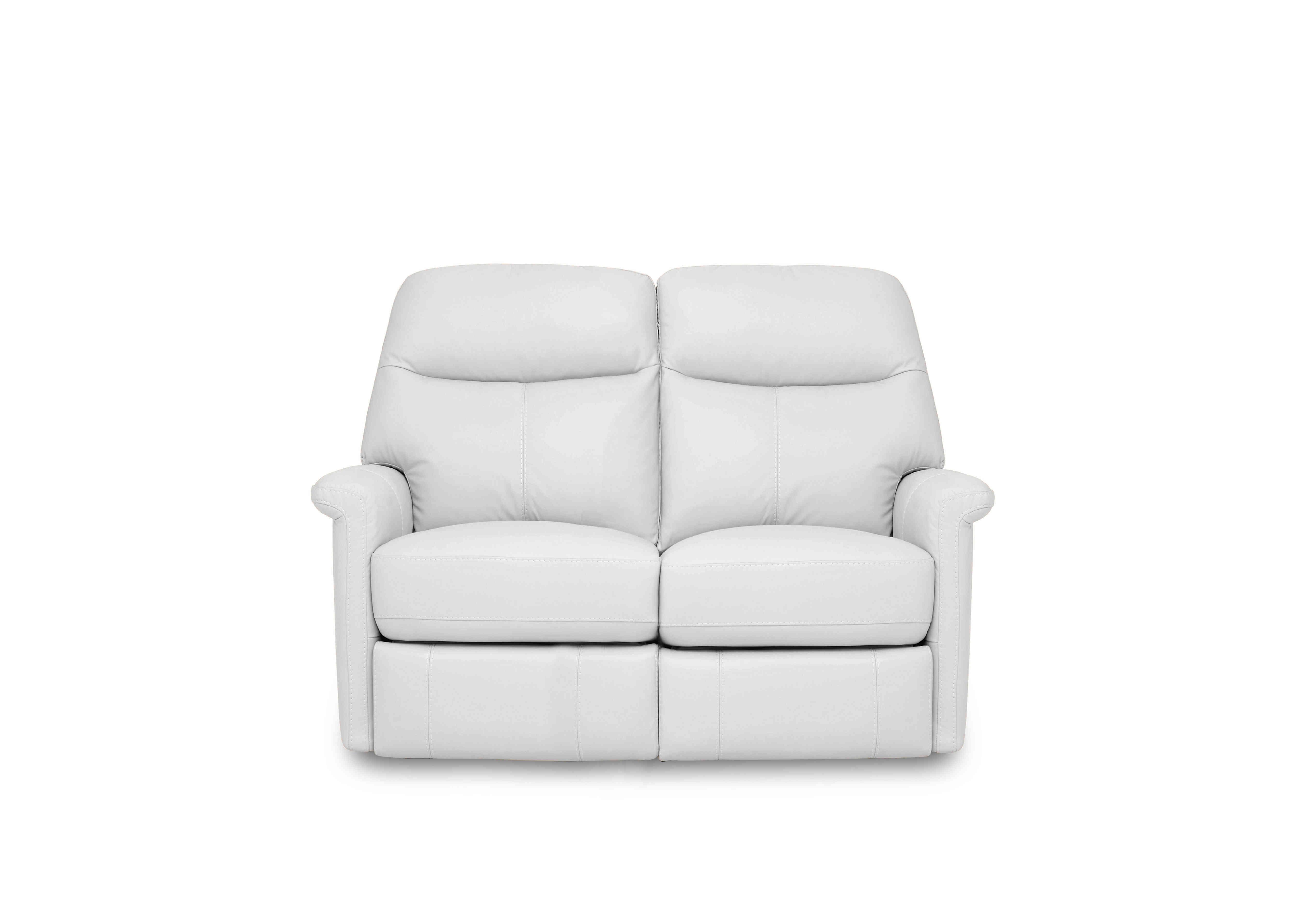 Compact Collection Lille 2 Seater Leather Sofa in Hw-744d Star White on Furniture Village