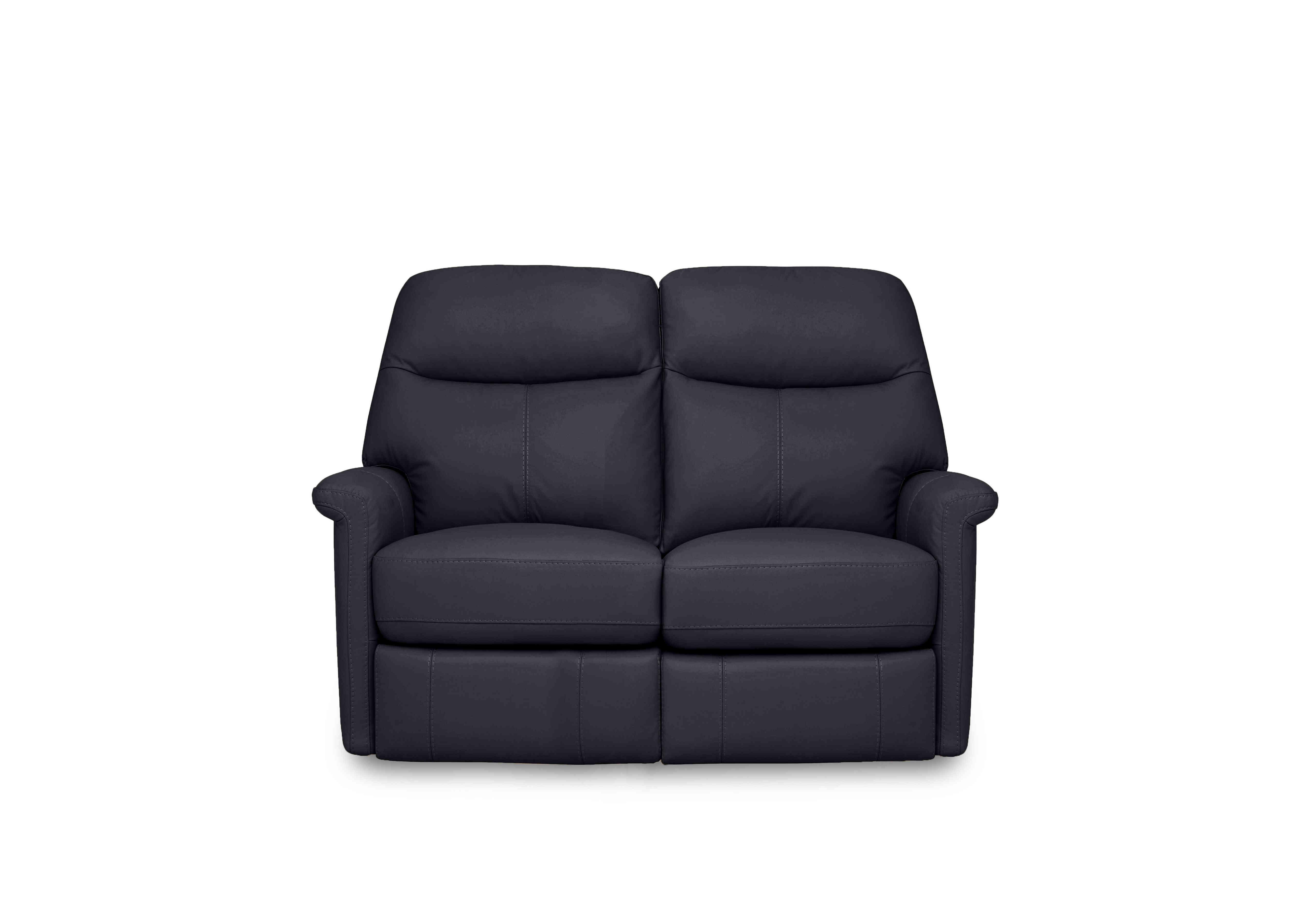 Compact Collection Lille 2 Seater Leather Sofa in Hw-887c Black on Furniture Village