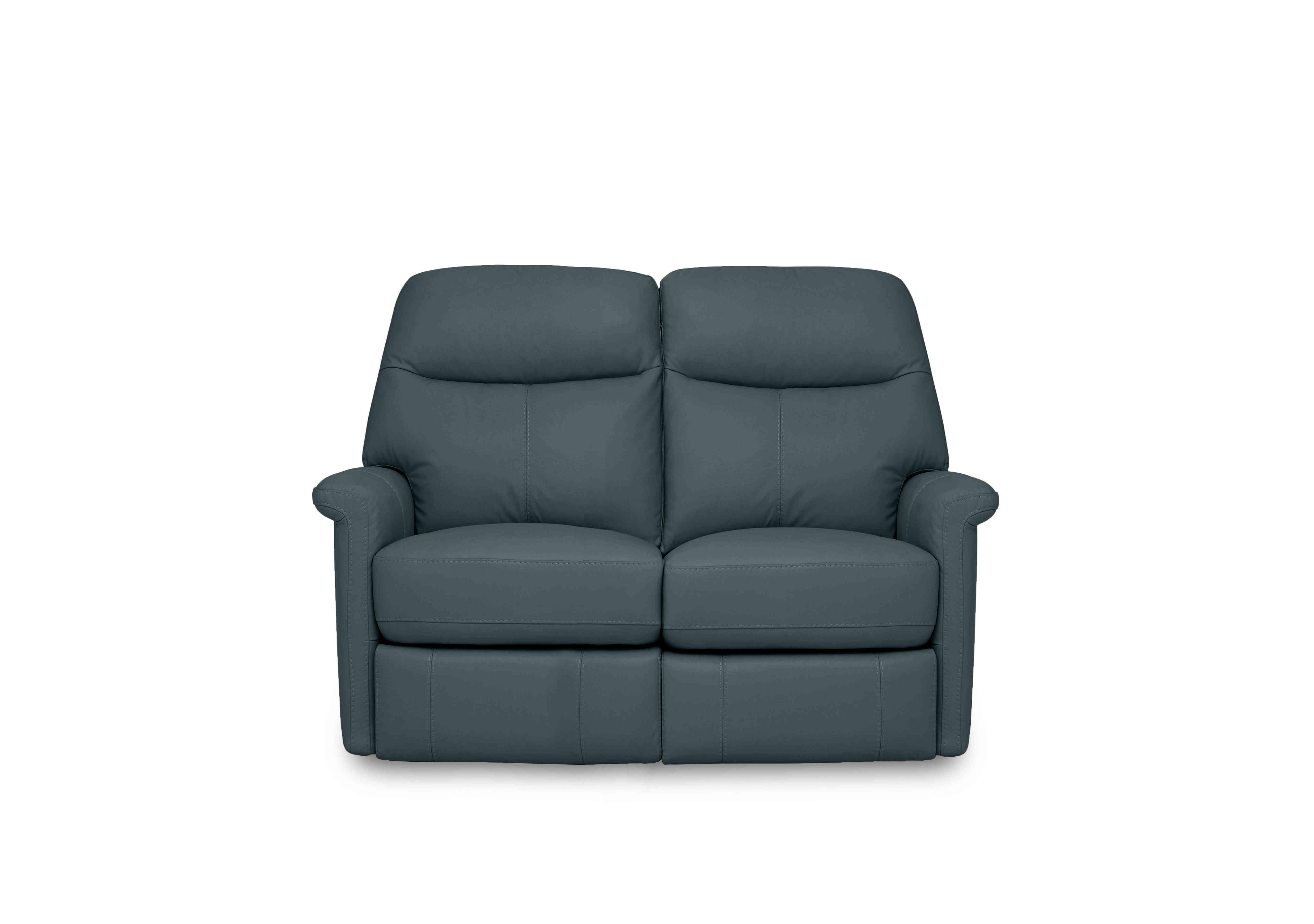 Compact Collection Lille 2 Seater Leather Sofa in Nc-301e Lake Green on Furniture Village