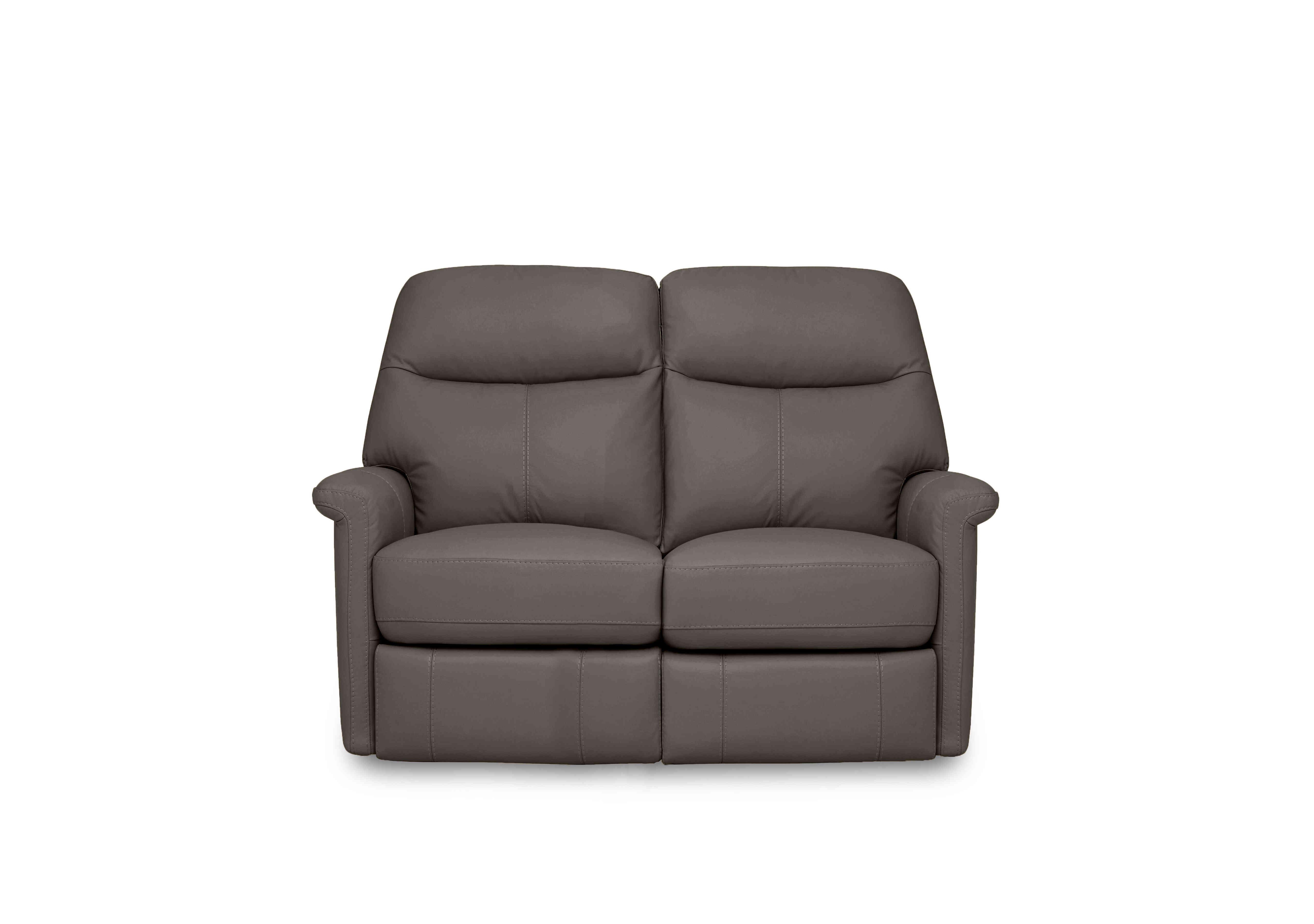 Compact Collection Lille 2 Seater Leather Sofa in Nw-042e Elephant on Furniture Village