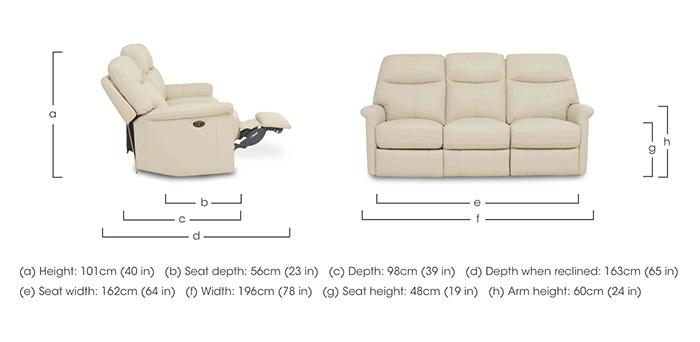 Compact Collection Lille 3 Seater Leather Sofa in  on Furniture Village