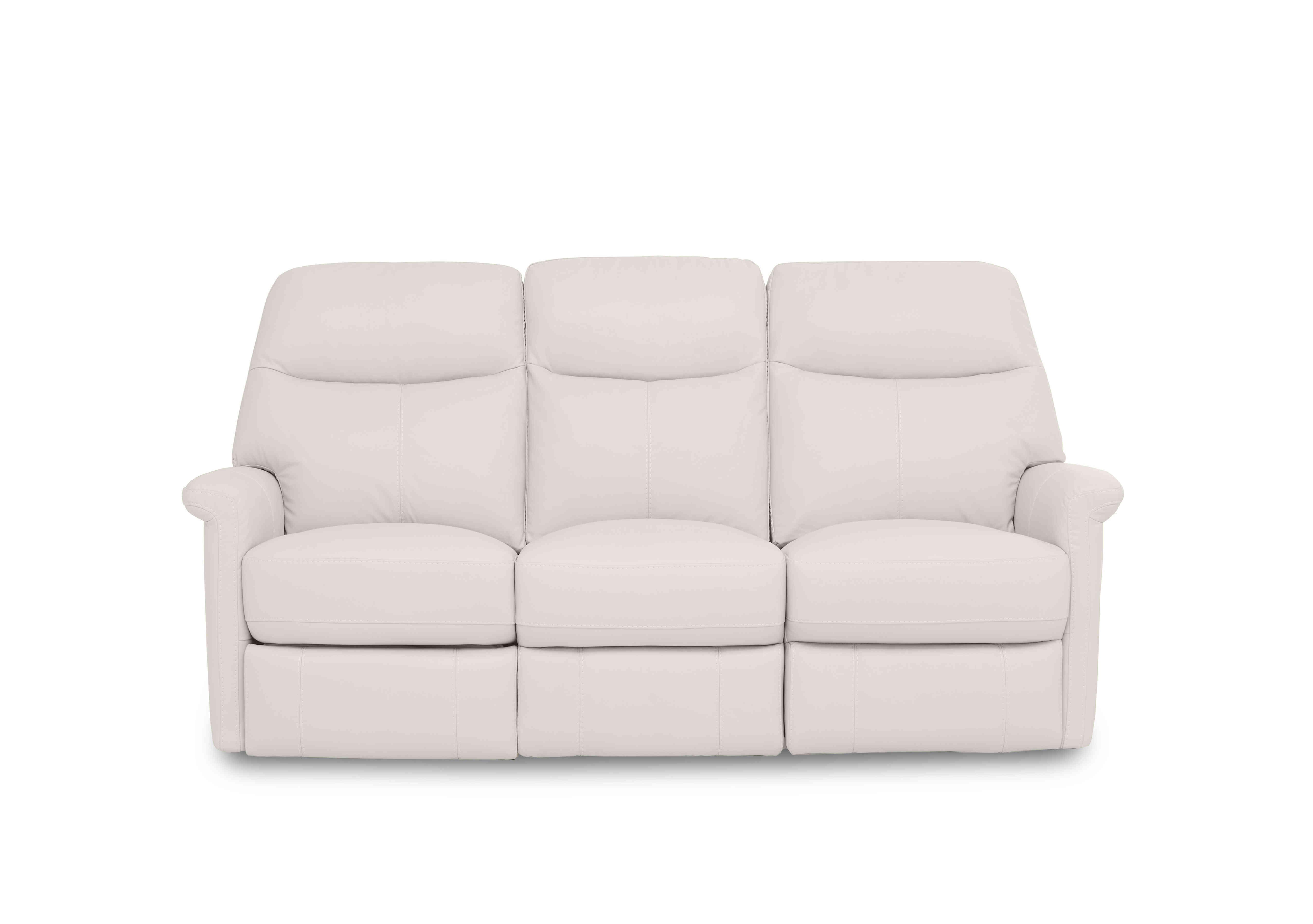 Compact Collection Lille 3 Seater Leather Sofa in Bv-156e Frost on Furniture Village
