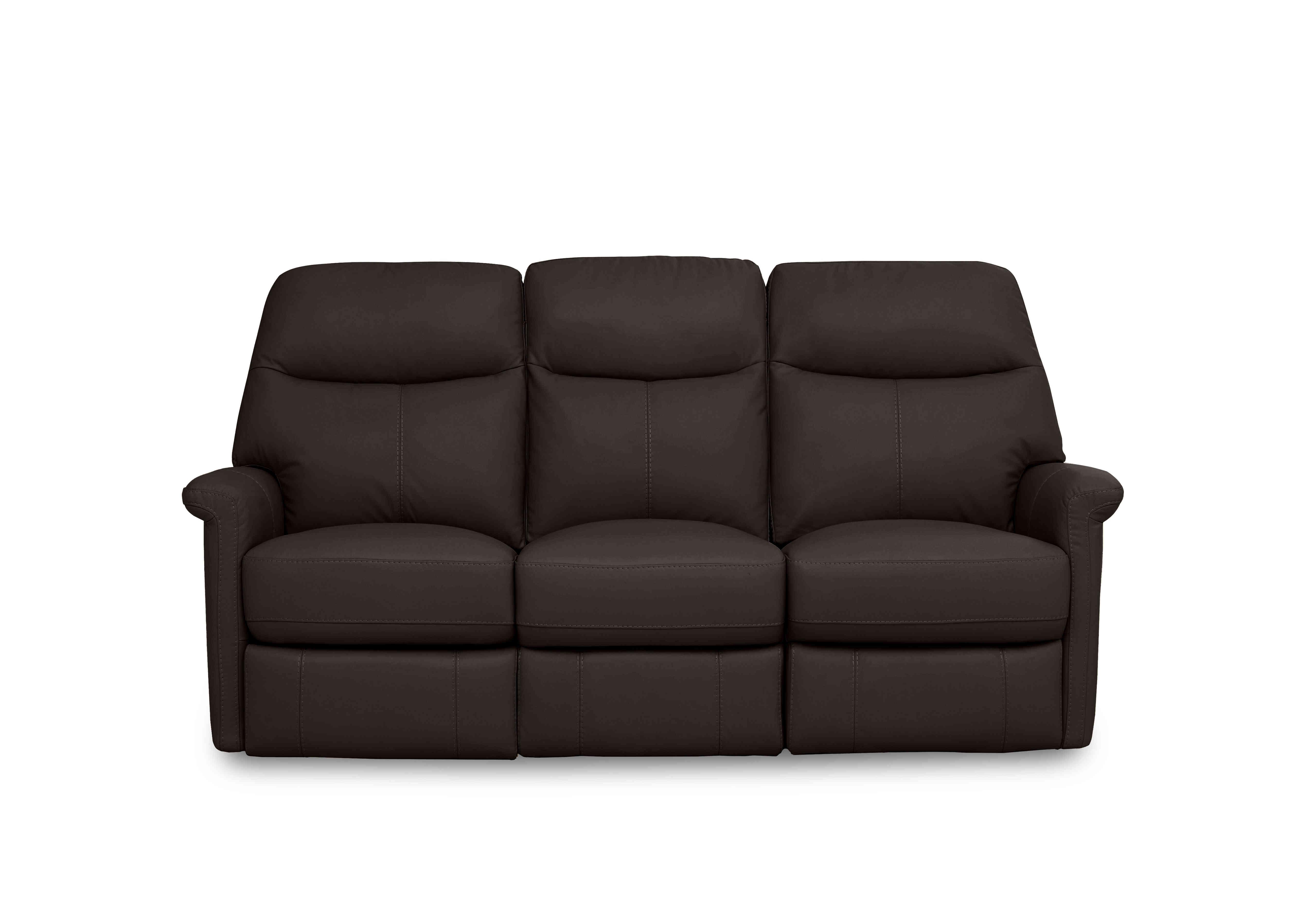 Compact Collection Lille 3 Seater Leather Sofa in Bv-1748 Dark Chocolate on Furniture Village