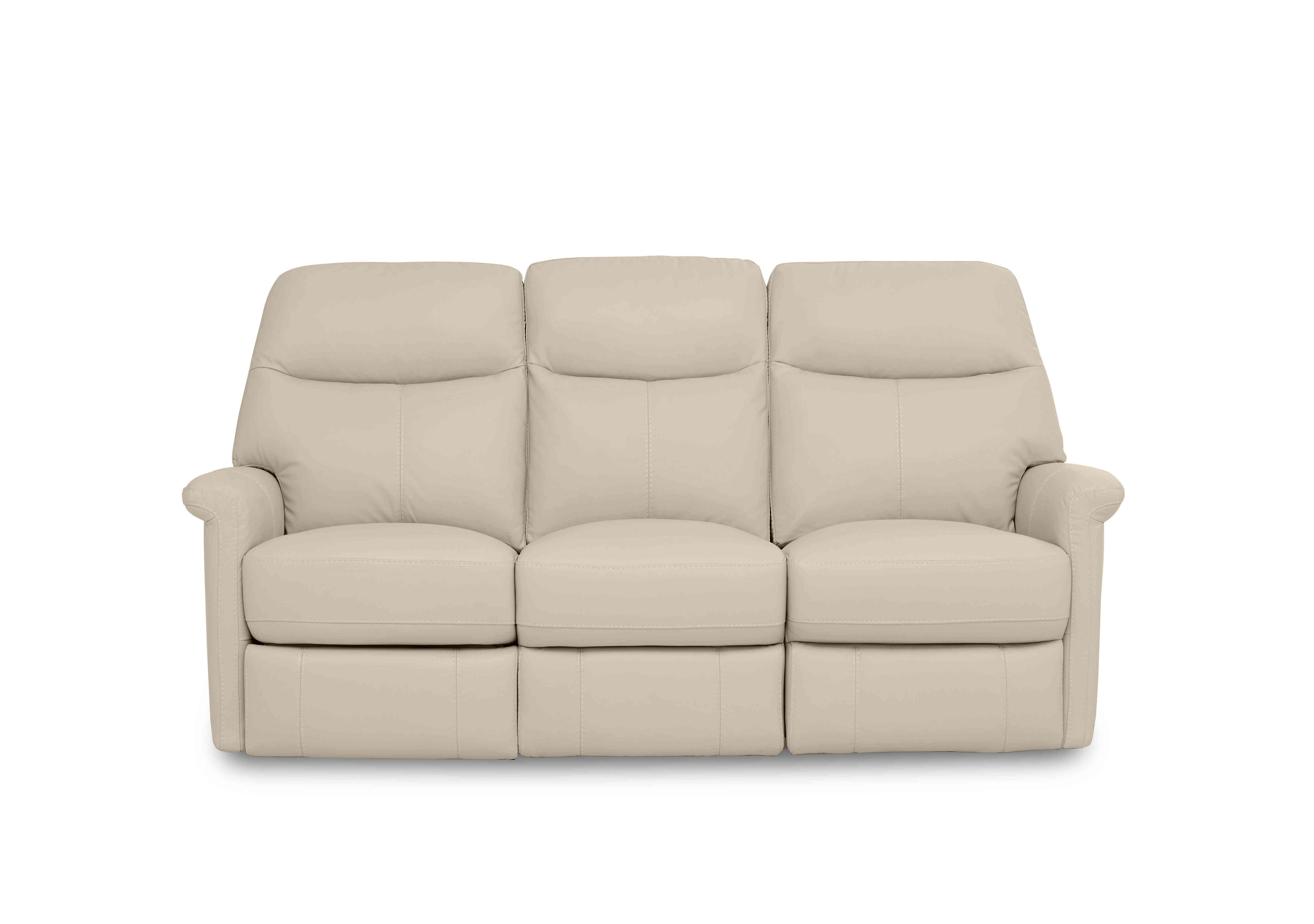 Compact Collection Lille 3 Seater Leather Sofa in Nc-862c Bisque on Furniture Village