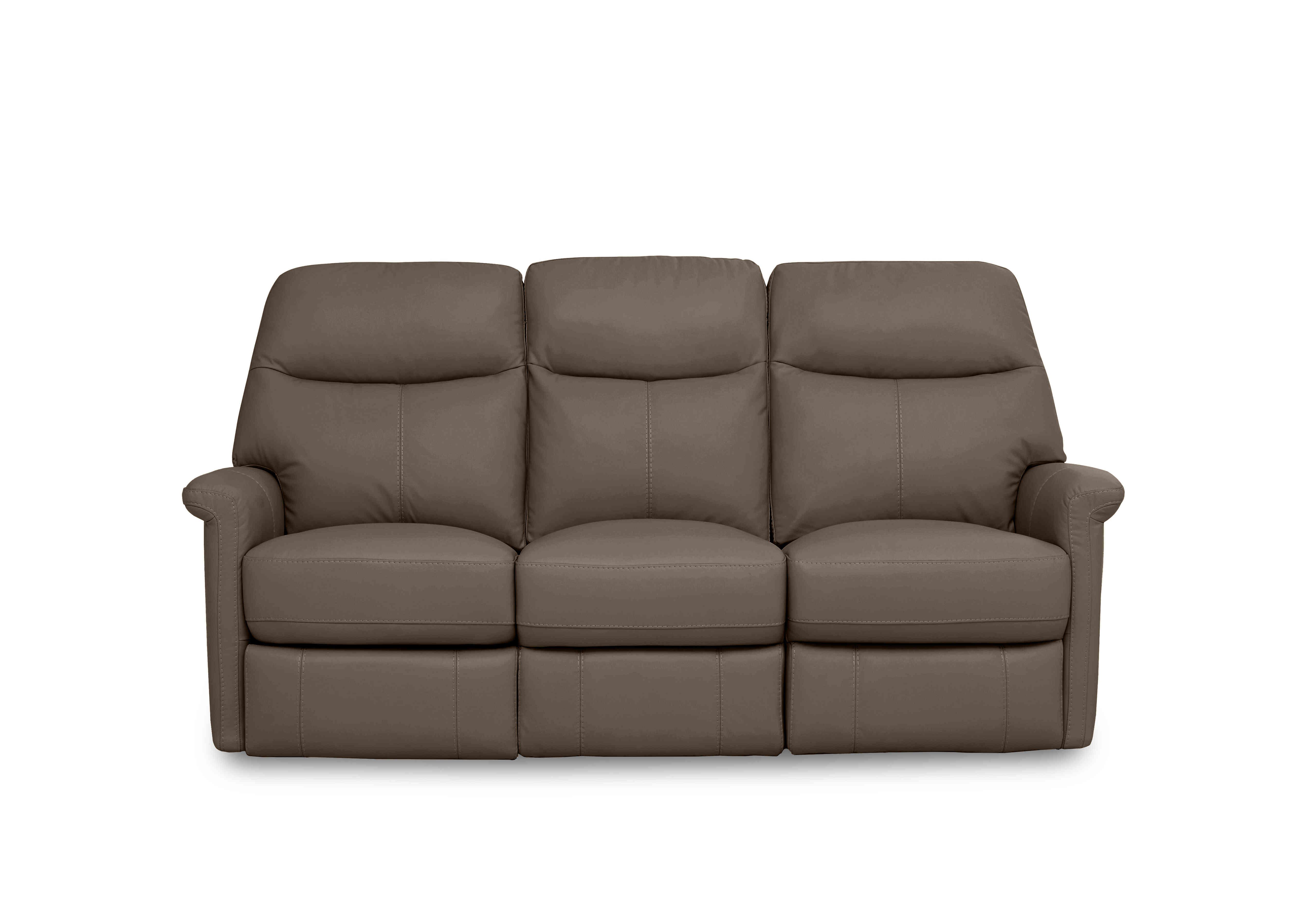 Compact Collection Lille 3 Seater Leather Sofa in Nw-586e Fawn on Furniture Village