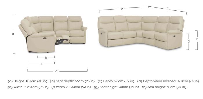 Compact Collection Lille Large Leather Corner Sofa in  on Furniture Village