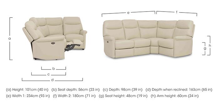 Compact Collection Lille Leather Corner Sofa in  on Furniture Village