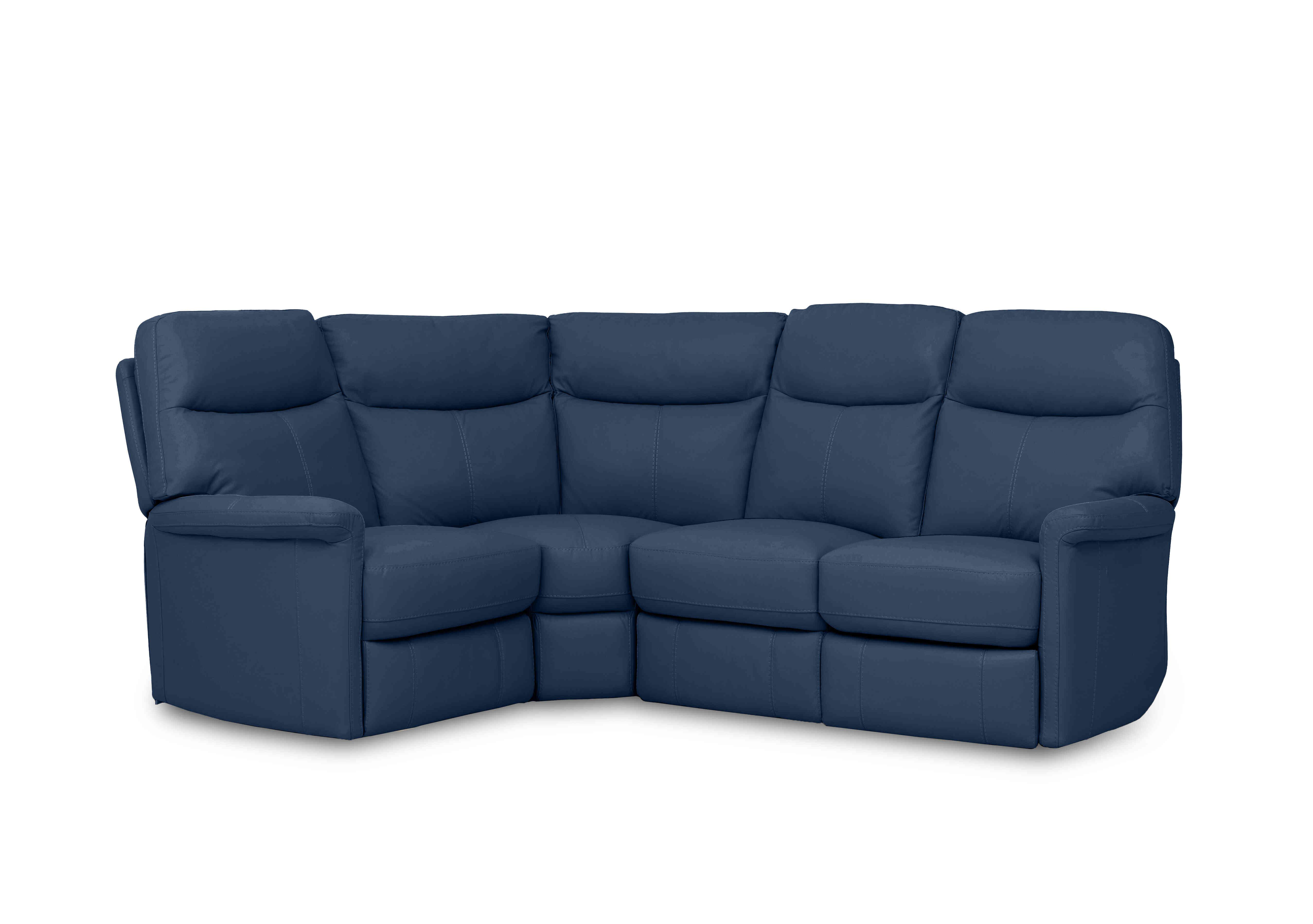 Compact Collection Lille Leather Corner Sofa in Nc-284e Carribean Sea on Furniture Village