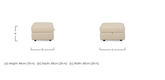 Compact Collection Lille Leather Storage Footstool in  on Furniture Village