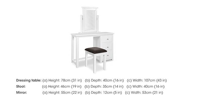 Grace Dressing Table with Stool and Mirror in  on Furniture Village
