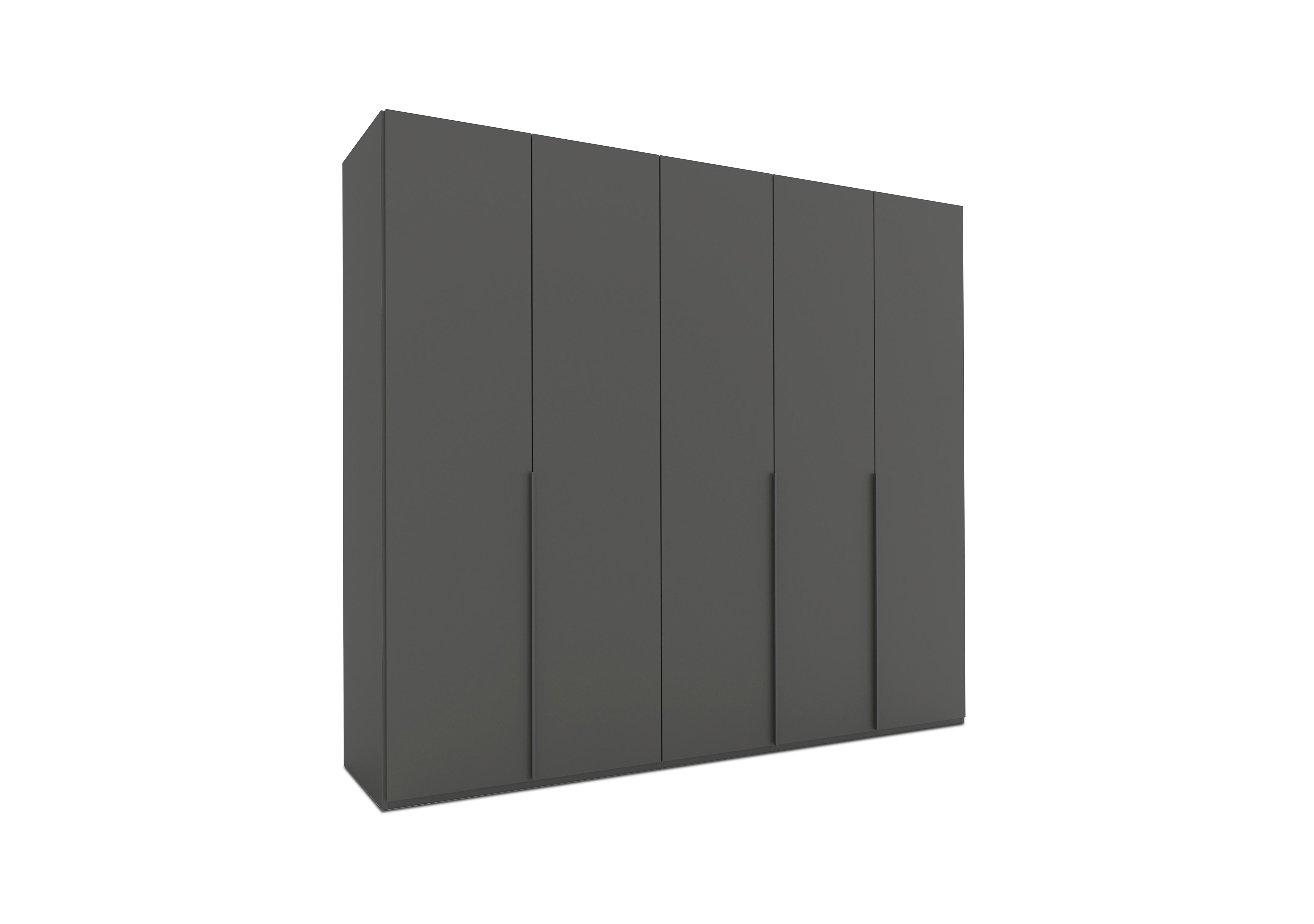 Cora 5 Door Hinged Wardrobe in A-Basalt B-Basalt Crc-Basalt on Furniture Village