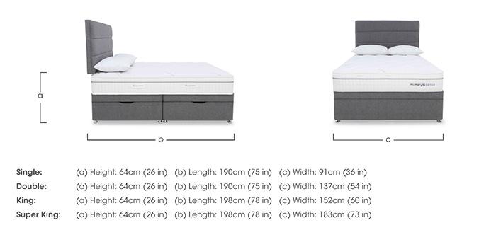 Memory Sense Ortho Side Ottoman Divan Set in  on Furniture Village
