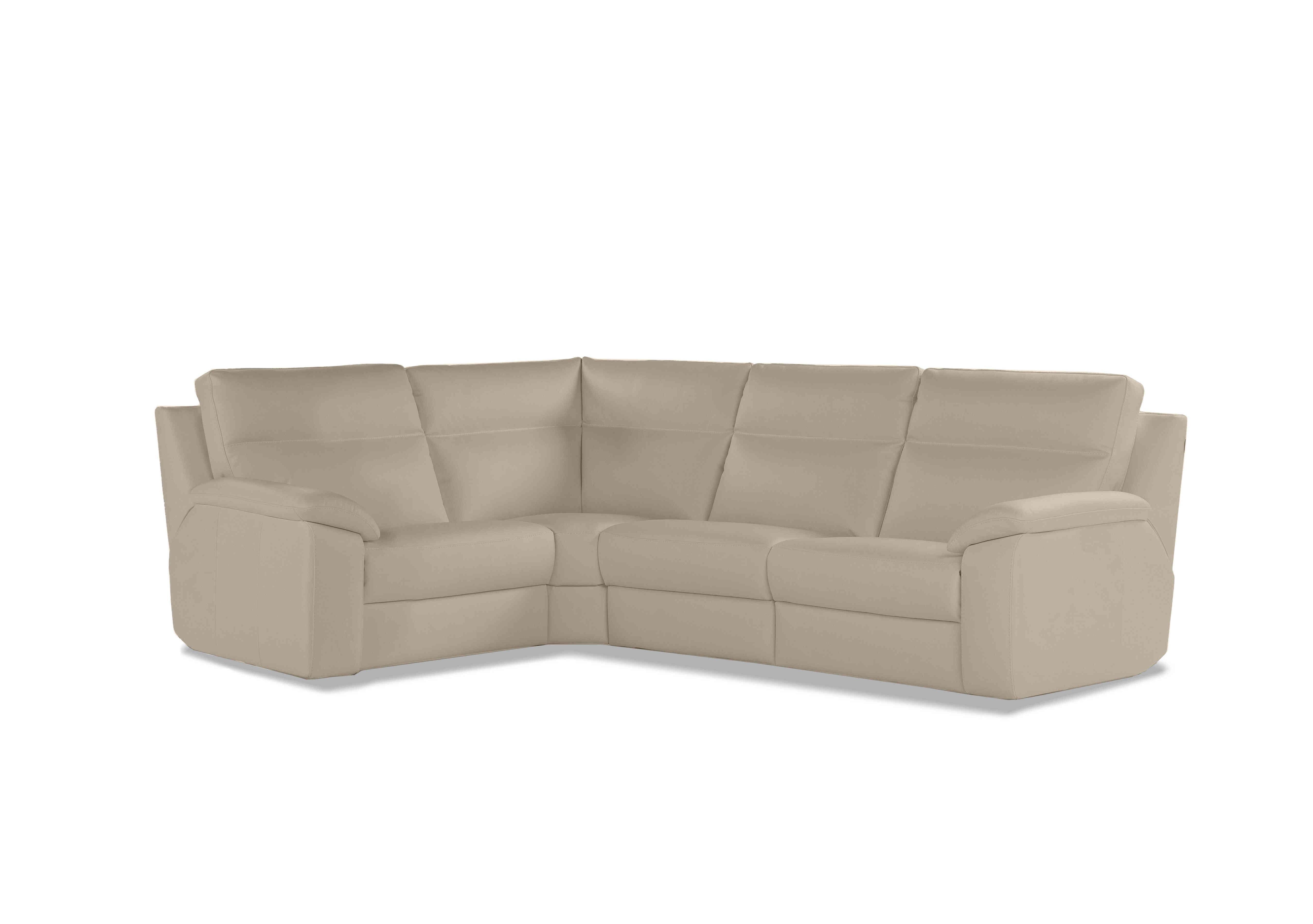 Pepino Small Leather Corner Sofa in 352 Torello Fango on Furniture Village