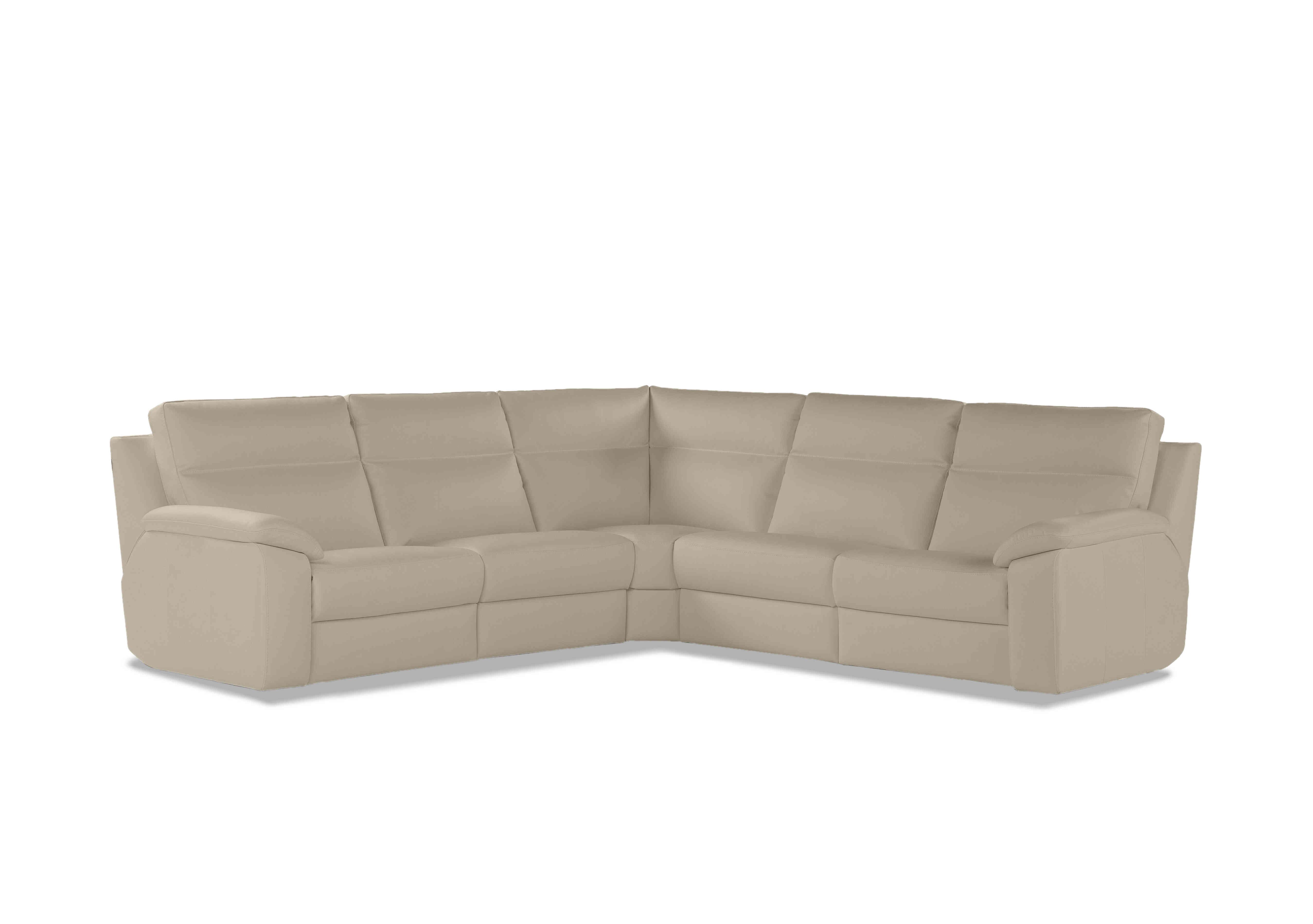 Pepino Large Leather Corner Sofa in 352 Torello Fango on Furniture Village