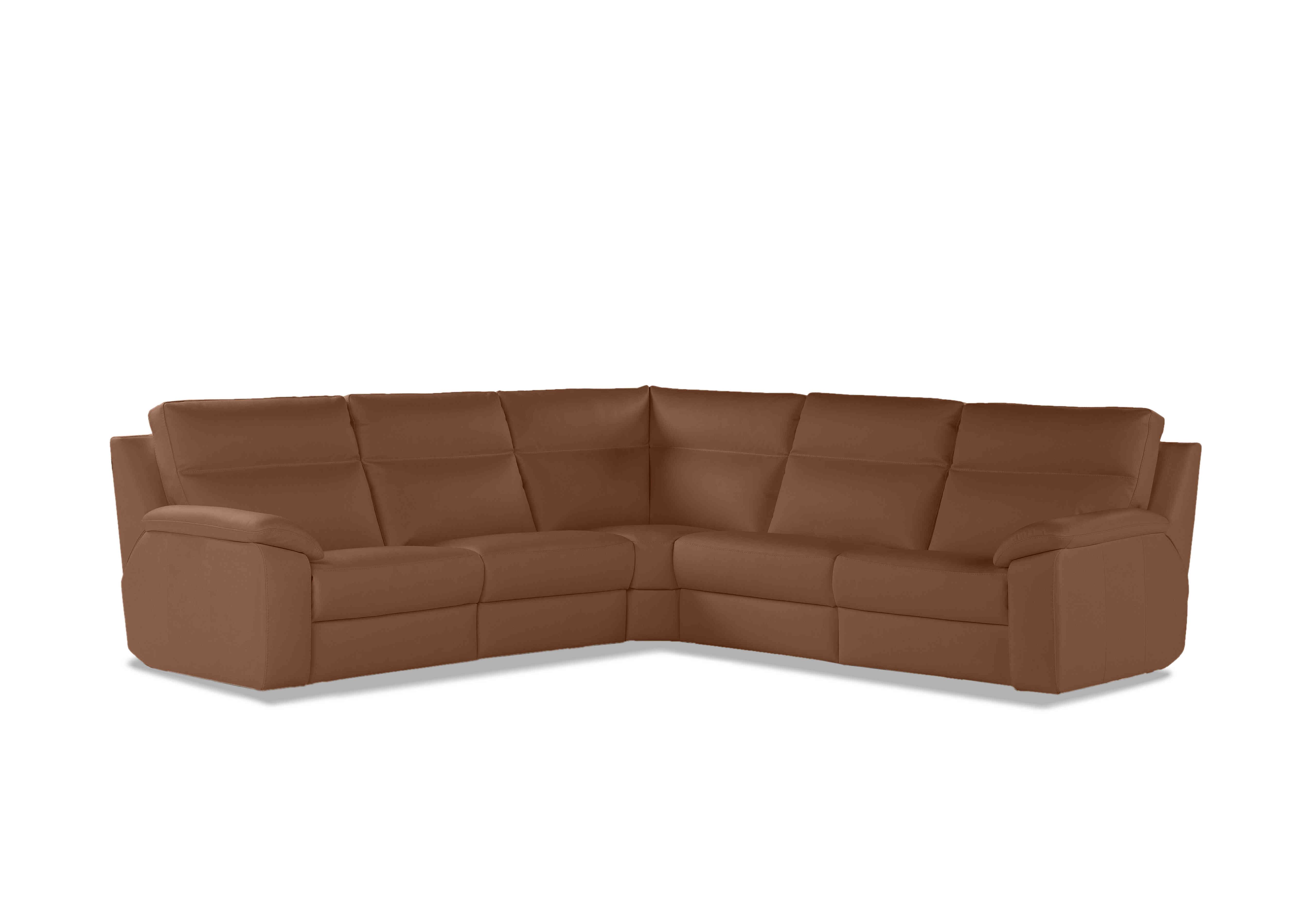 Pepino Large Leather Corner Sofa in 363 Torello Cognac on Furniture Village