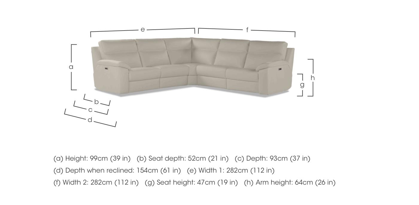 Pepino Large Leather Corner Sofa in  on Furniture Village
