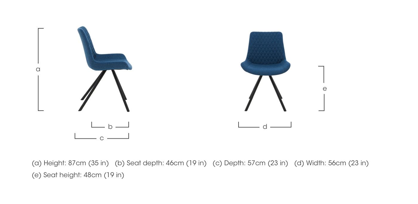 Ion Set of 6 Fabric Dining Chairs in  on Furniture Village
