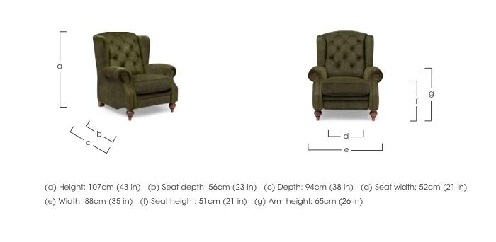 Shackleton Fabric Wing Chair in  on Furniture Village