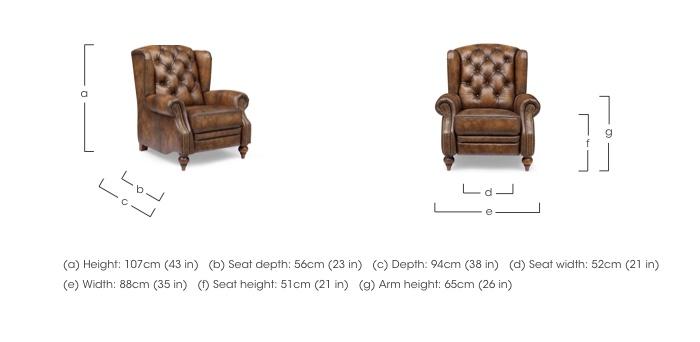 Shackleton Leather Wing Chair in  on Furniture Village