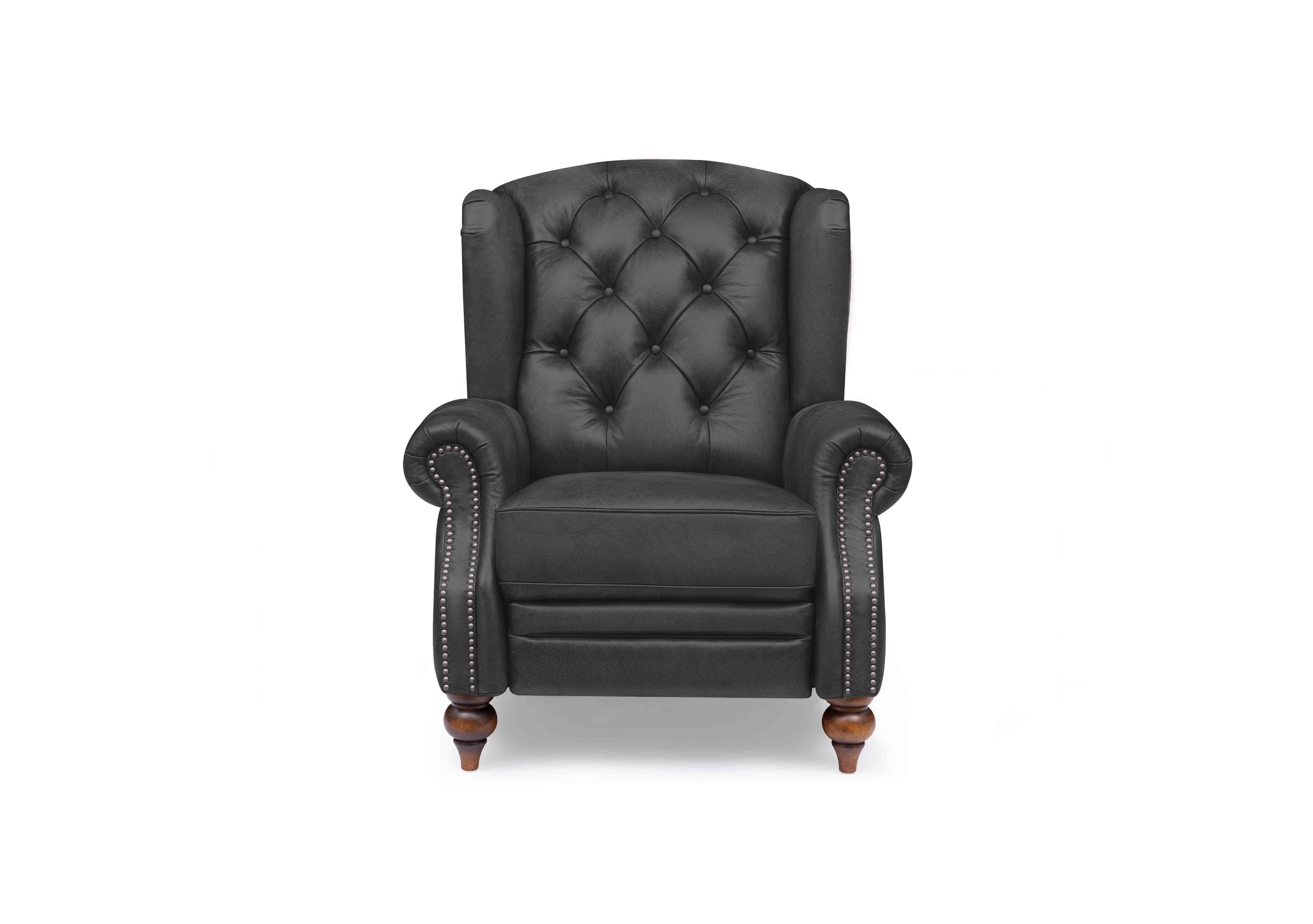 Shackleton Leather Wing Chair in X1-2088ls Coal Dust on Furniture Village