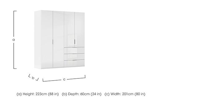 Formes 4 Door Bifold Combi Glass Wardrobe in  on Furniture Village