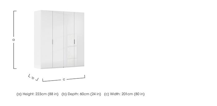 Formes 4 Door Bifold Wardrobe with Glass Doors in  on Furniture Village