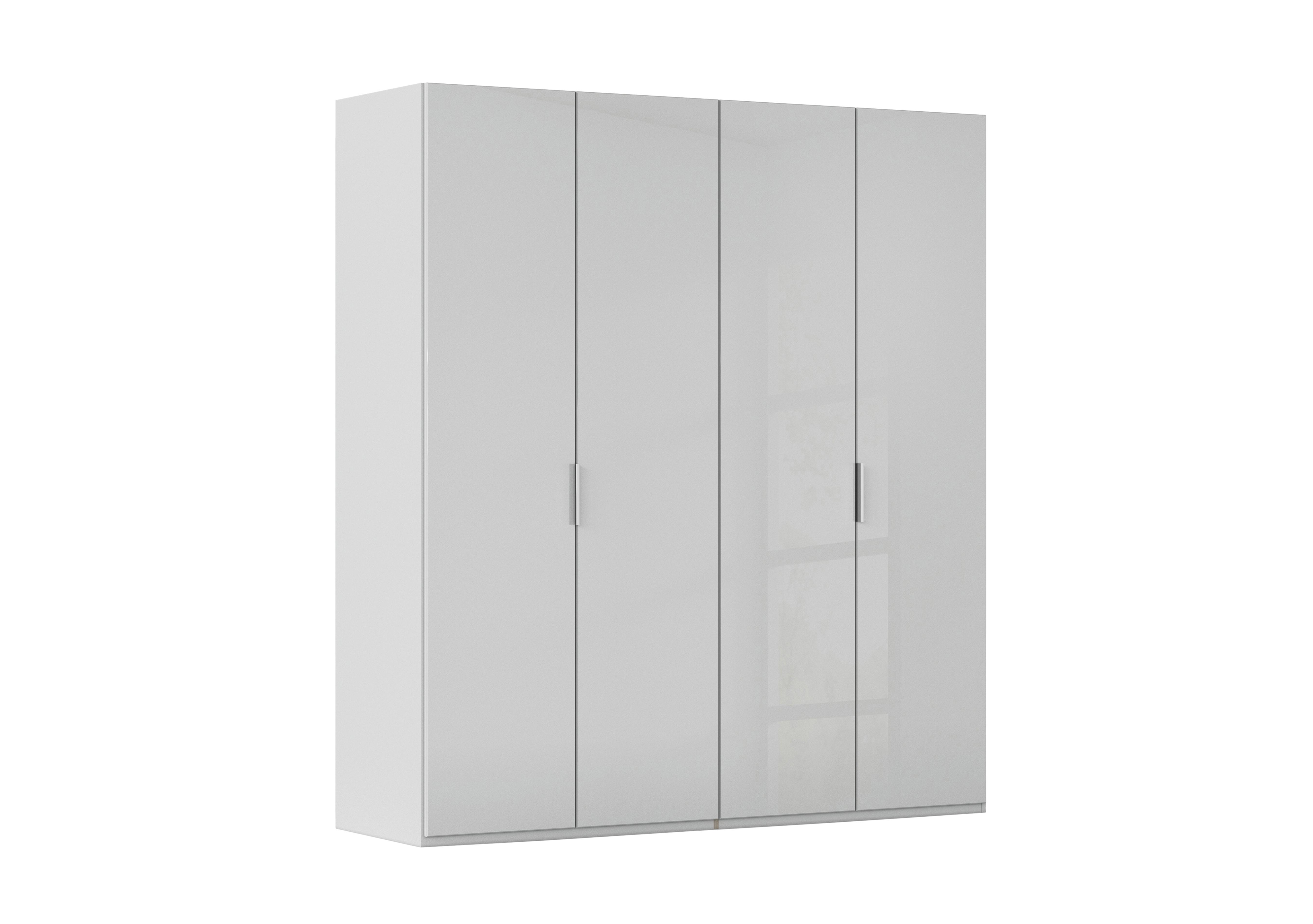 Formes 4 Door Bifold Wardrobe with Glass Doors in A145b Silk Grey Silk Grey Frnt on Furniture Village