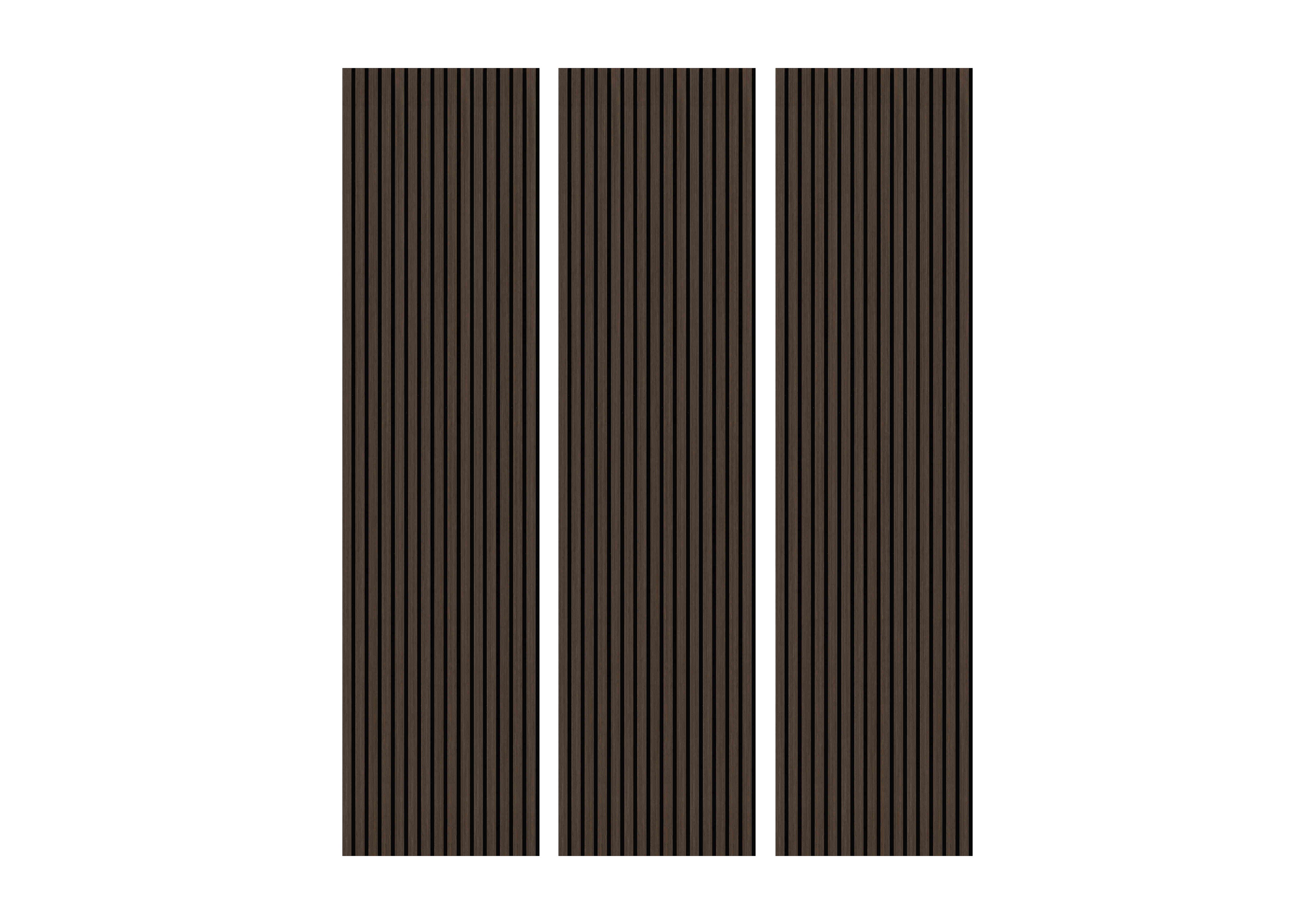 Set of 3 Acoustic Wall Panels in Dark Oak on Furniture Village